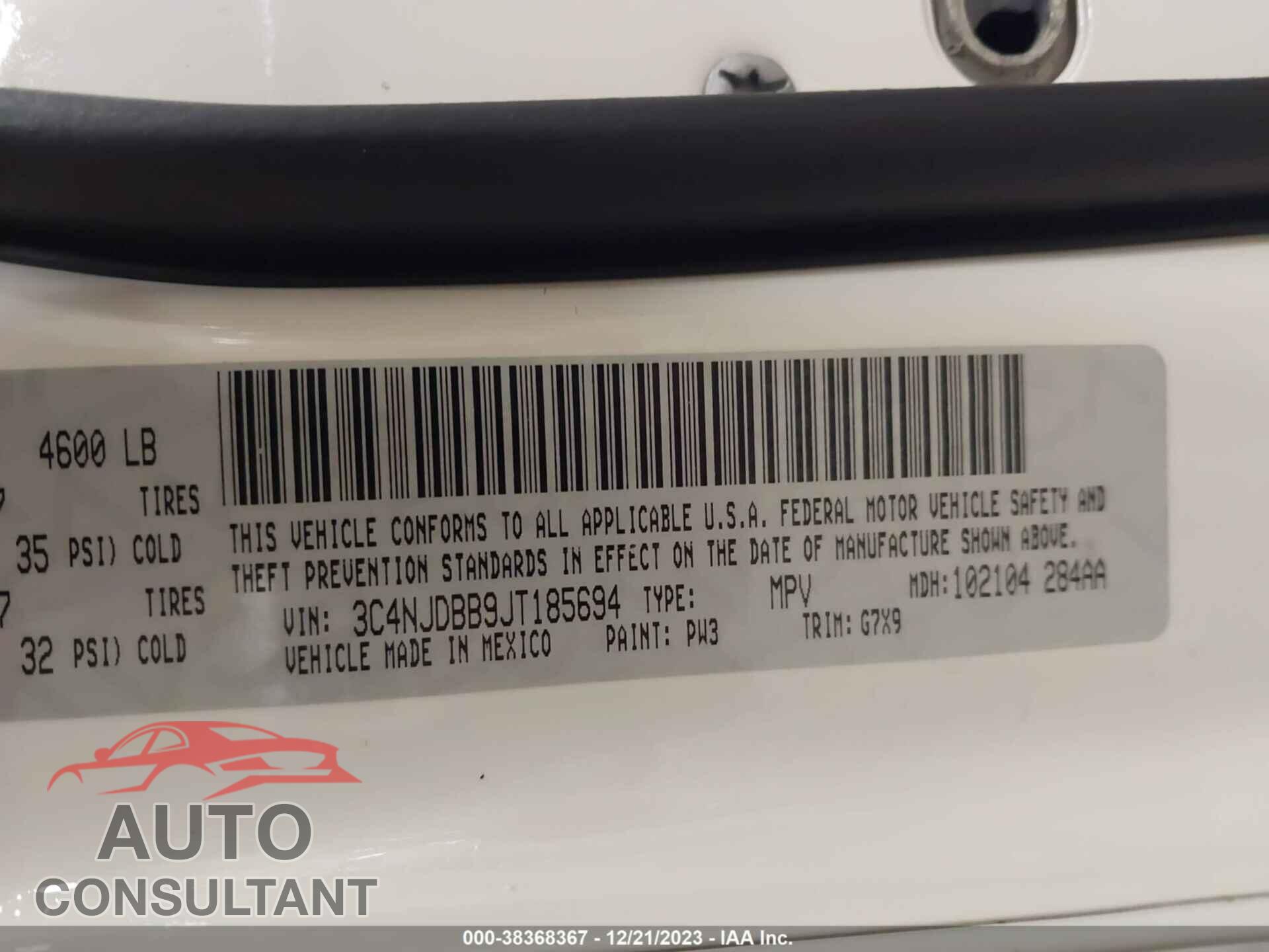 JEEP COMPASS 2018 - 3C4NJDBB9JT185694