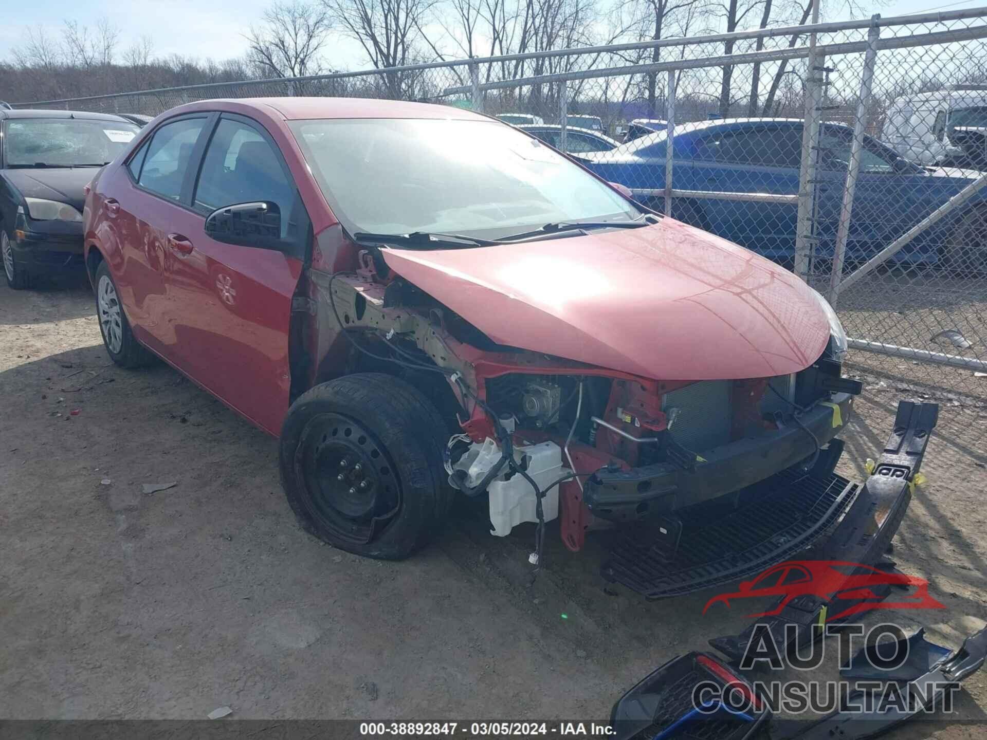 TOYOTA COROLLA 2018 - 2T1BURHE7JC068983