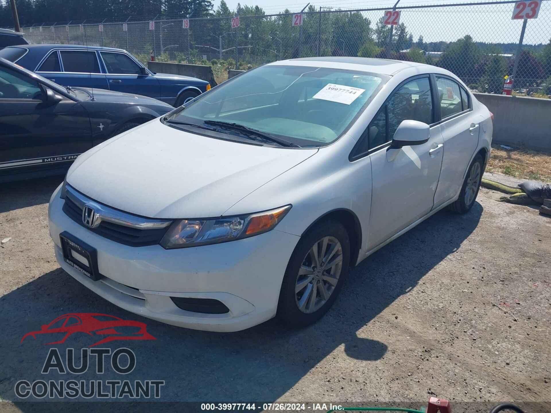 HONDA CIVIC 2012 - 19XFB2F89CE302556