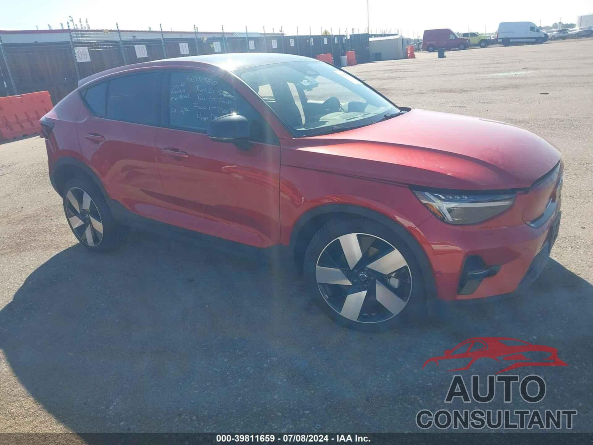 VOLVO C40 RECHARGE PURE ELECTRIC 2023 - YV4ED3GM8P2054517