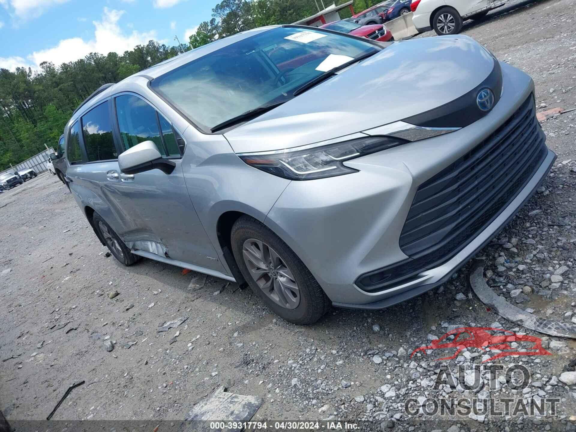 TOYOTA SIENNA 2021 - 5TDBRKEC7MS032685