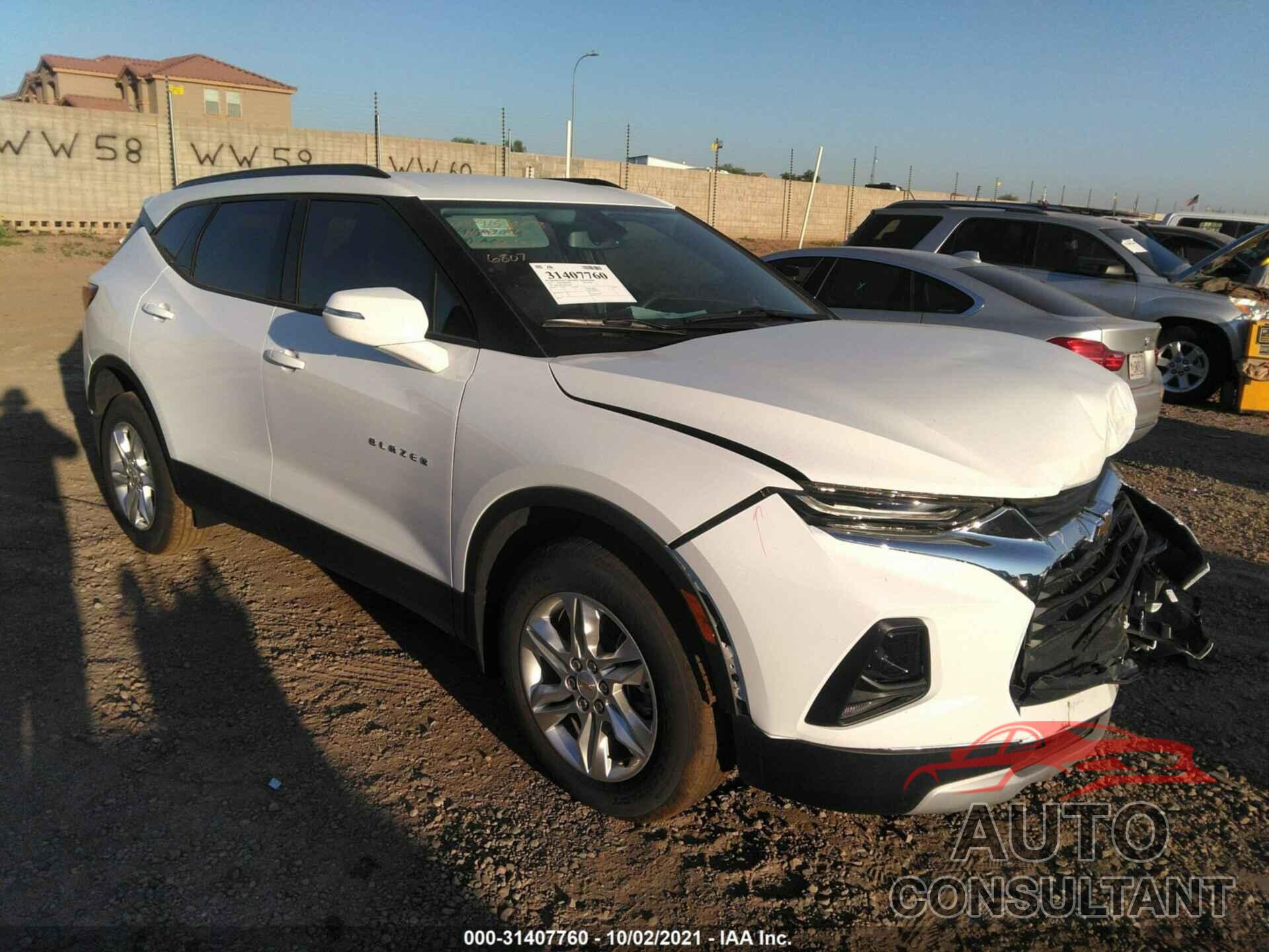 CHEVROLET BLAZER 2021 - 3GNKBBRA5MS516807