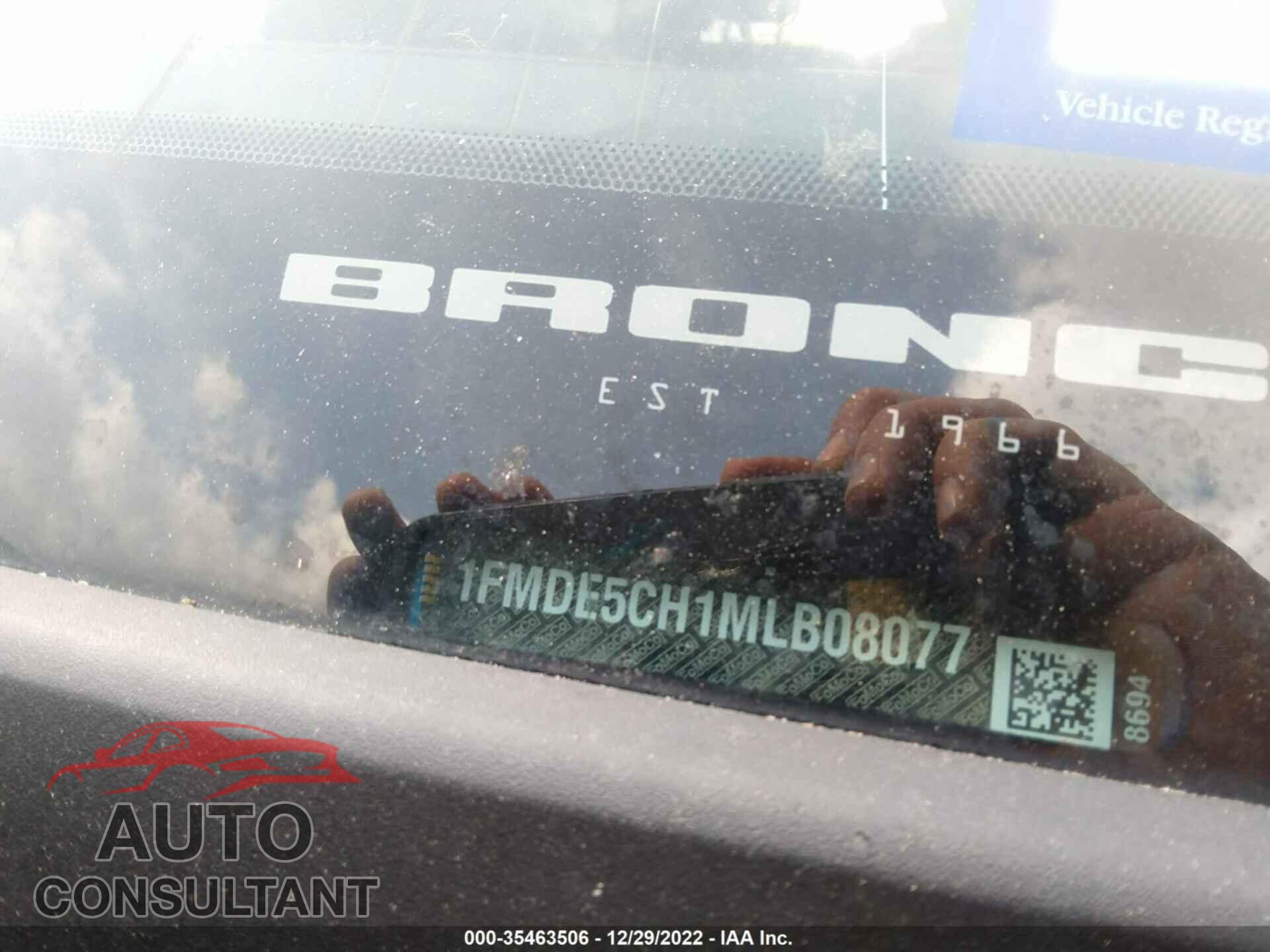 FORD BRONCO 2021 - 1FMDE5CH1MLB08077