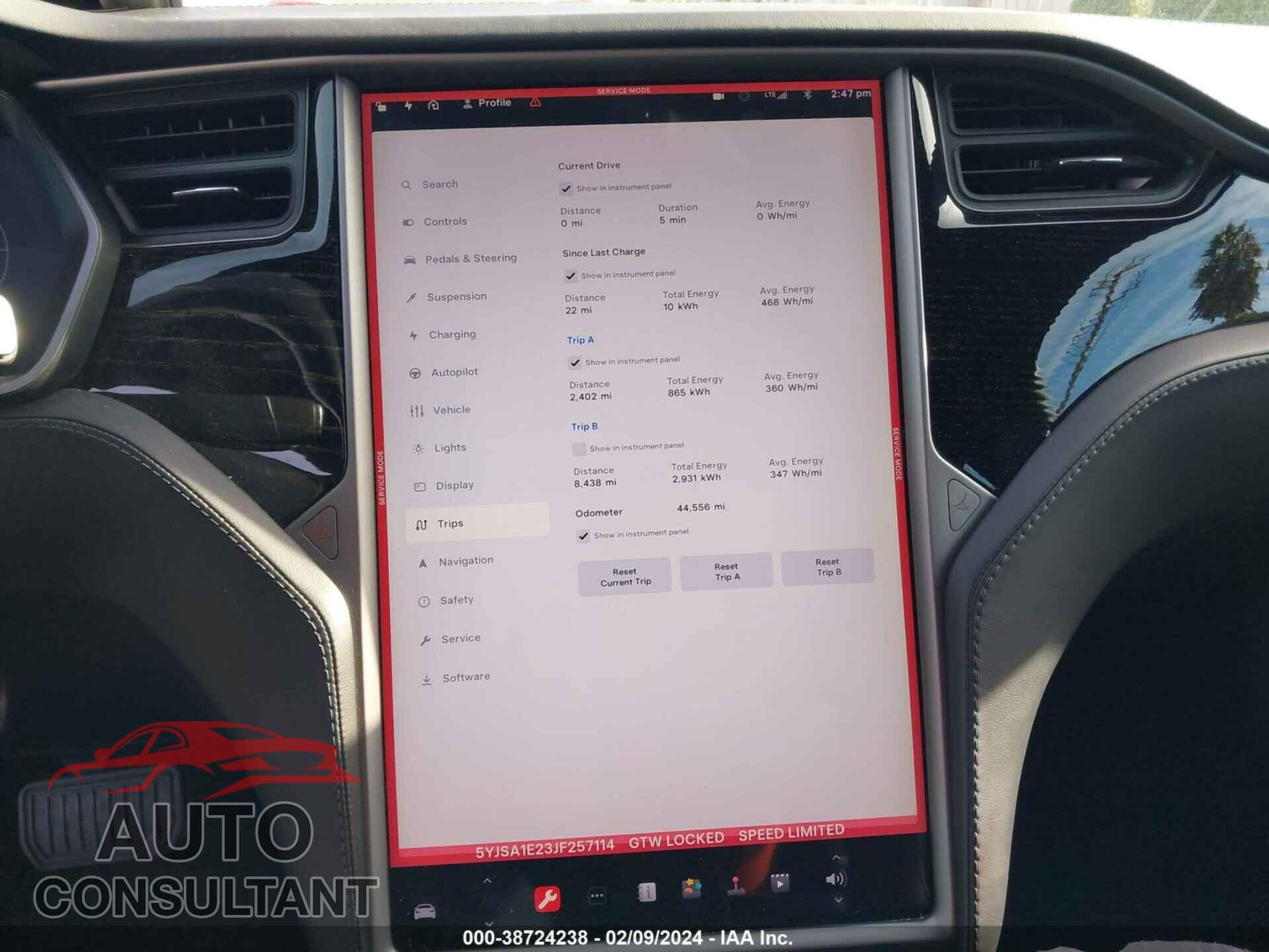 TESLA MODEL S 2018 - 5YJSA1E23JF257114