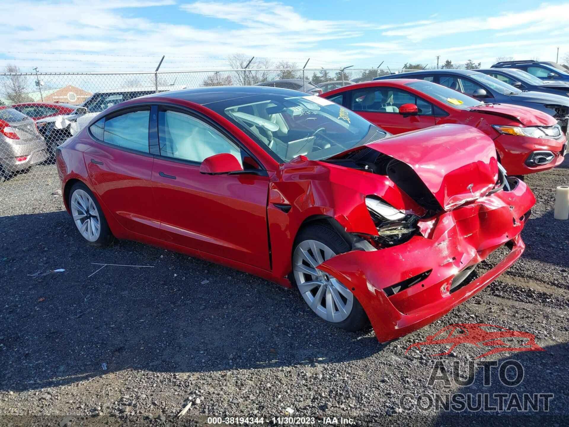 TESLA MODEL 3 2022 - 5YJ3E1EA1NF289176