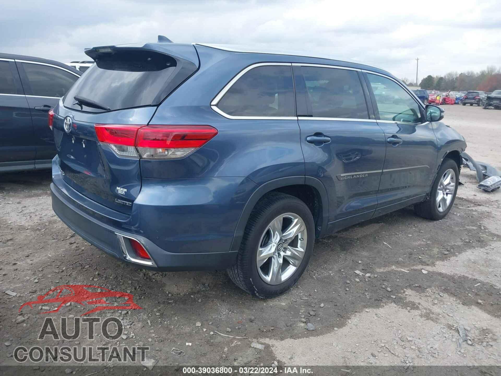 TOYOTA HIGHLANDER 2017 - 5TDYZRFHXHS202301