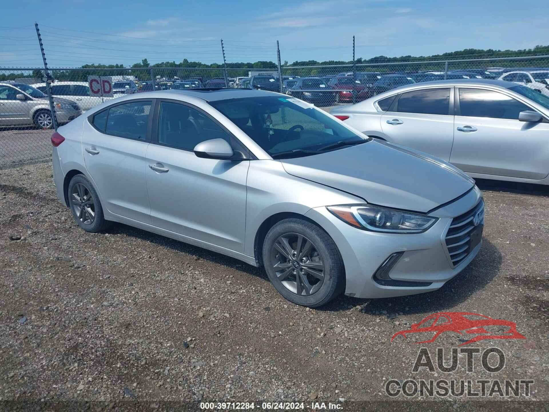 HYUNDAI ELANTRA 2018 - 5NPD84LF6JH234214