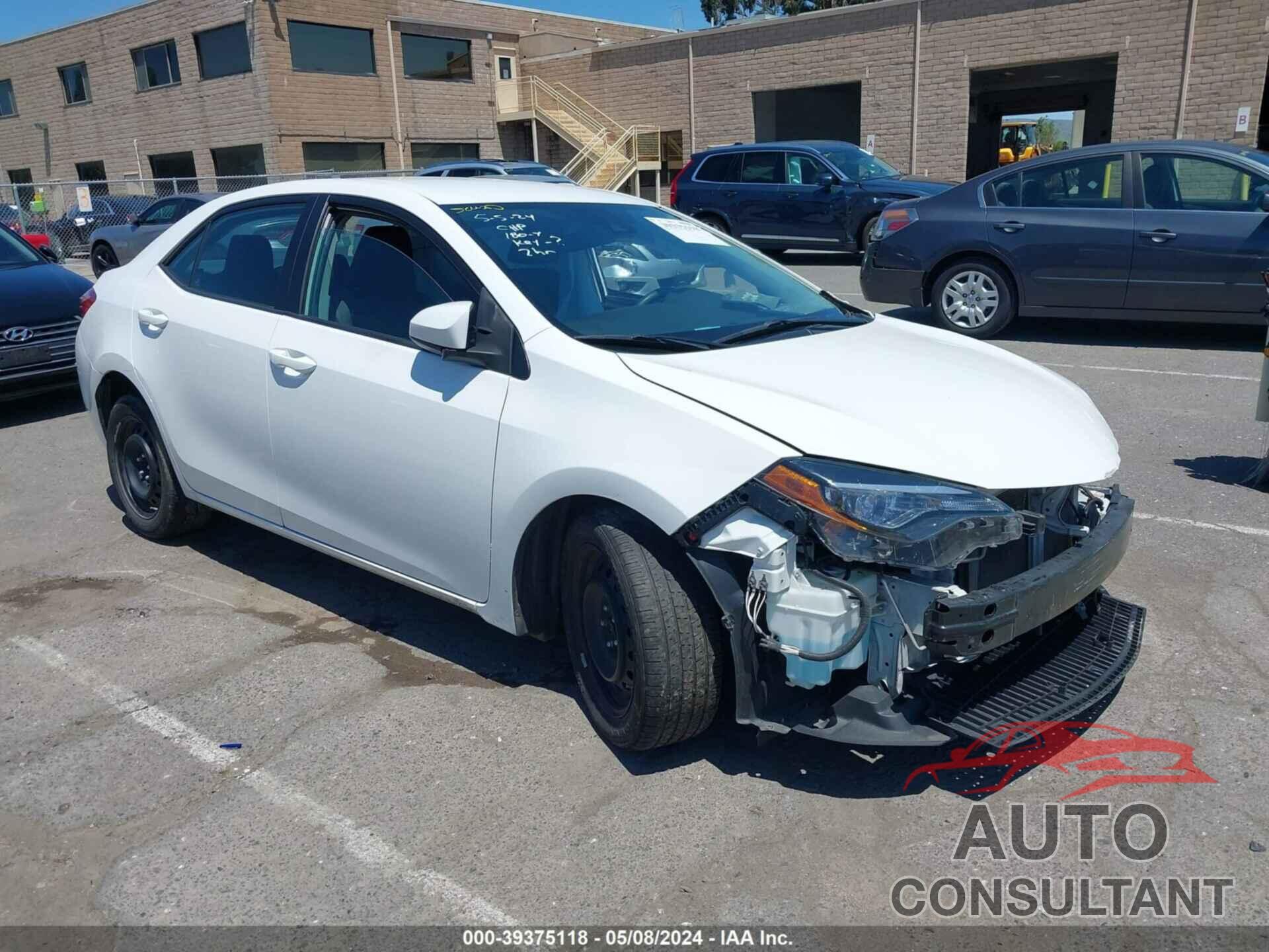 TOYOTA COROLLA 2018 - 2T1BURHE9JC024161
