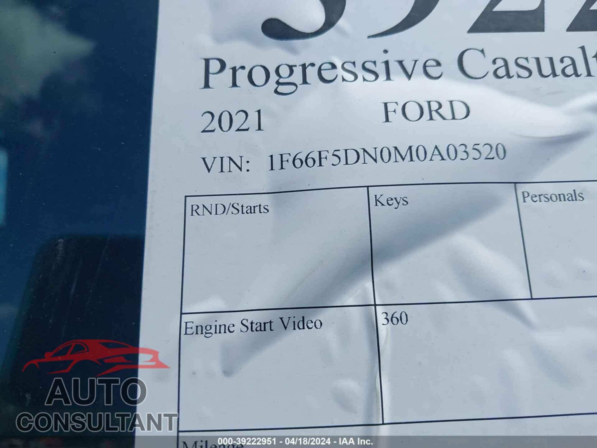 FORD F53 2021 - 1F66F5DN0M0A03520