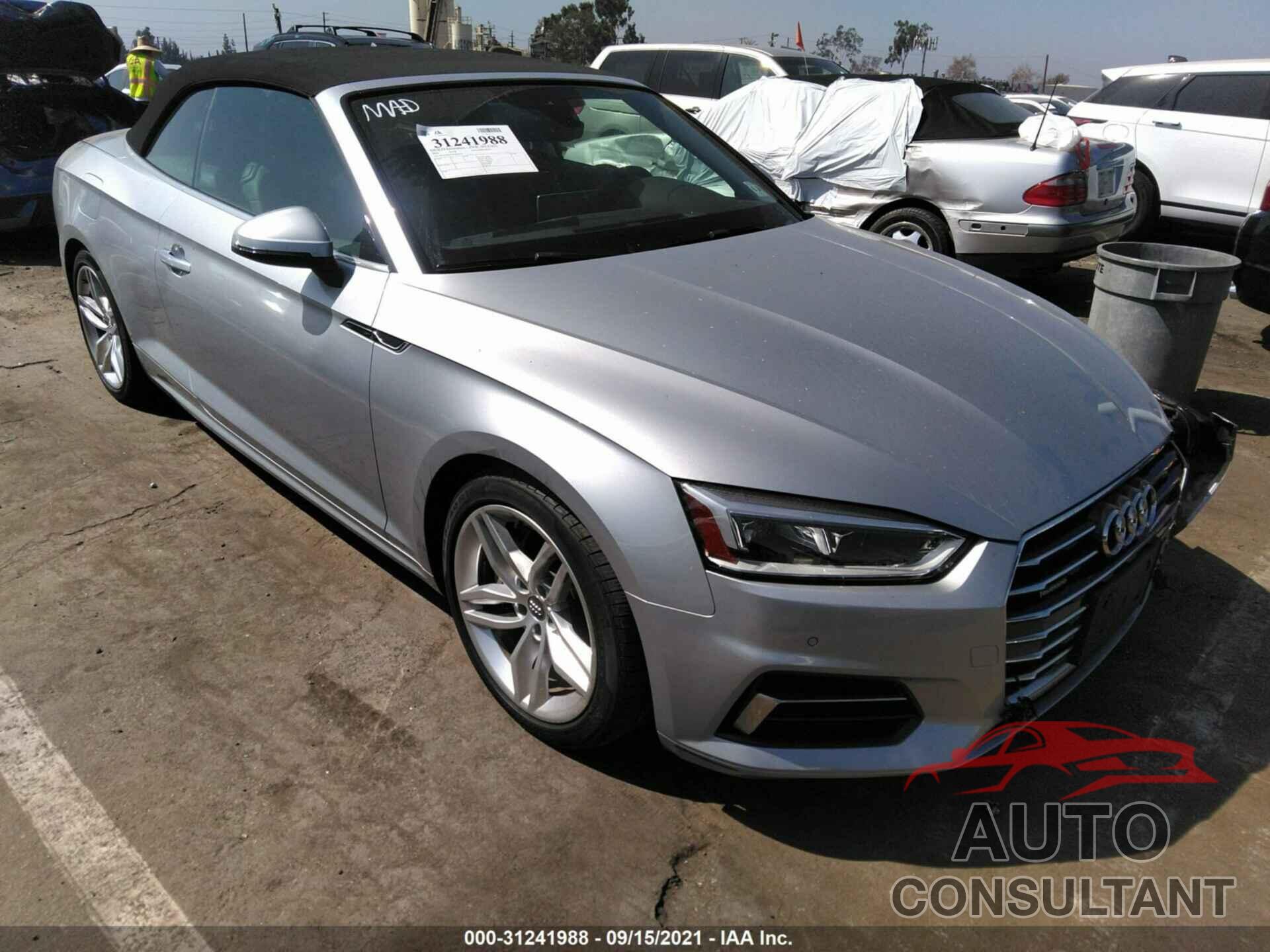 AUDI A5 CABRIOLET 2019 - WAUYNGF57KN003741