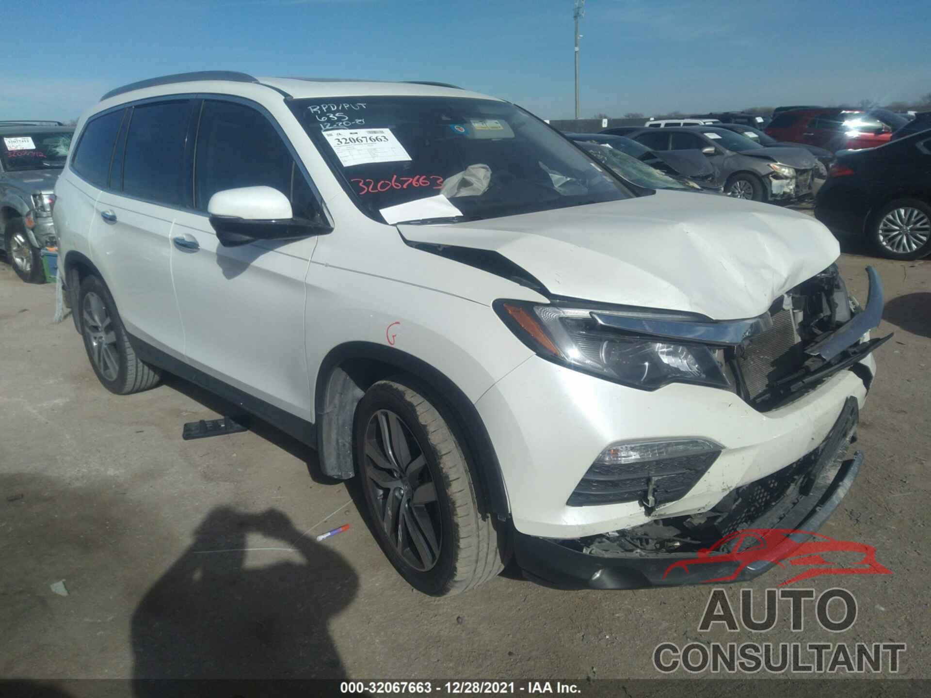 HONDA PILOT 2017 - 5FNYF5H96HB018890