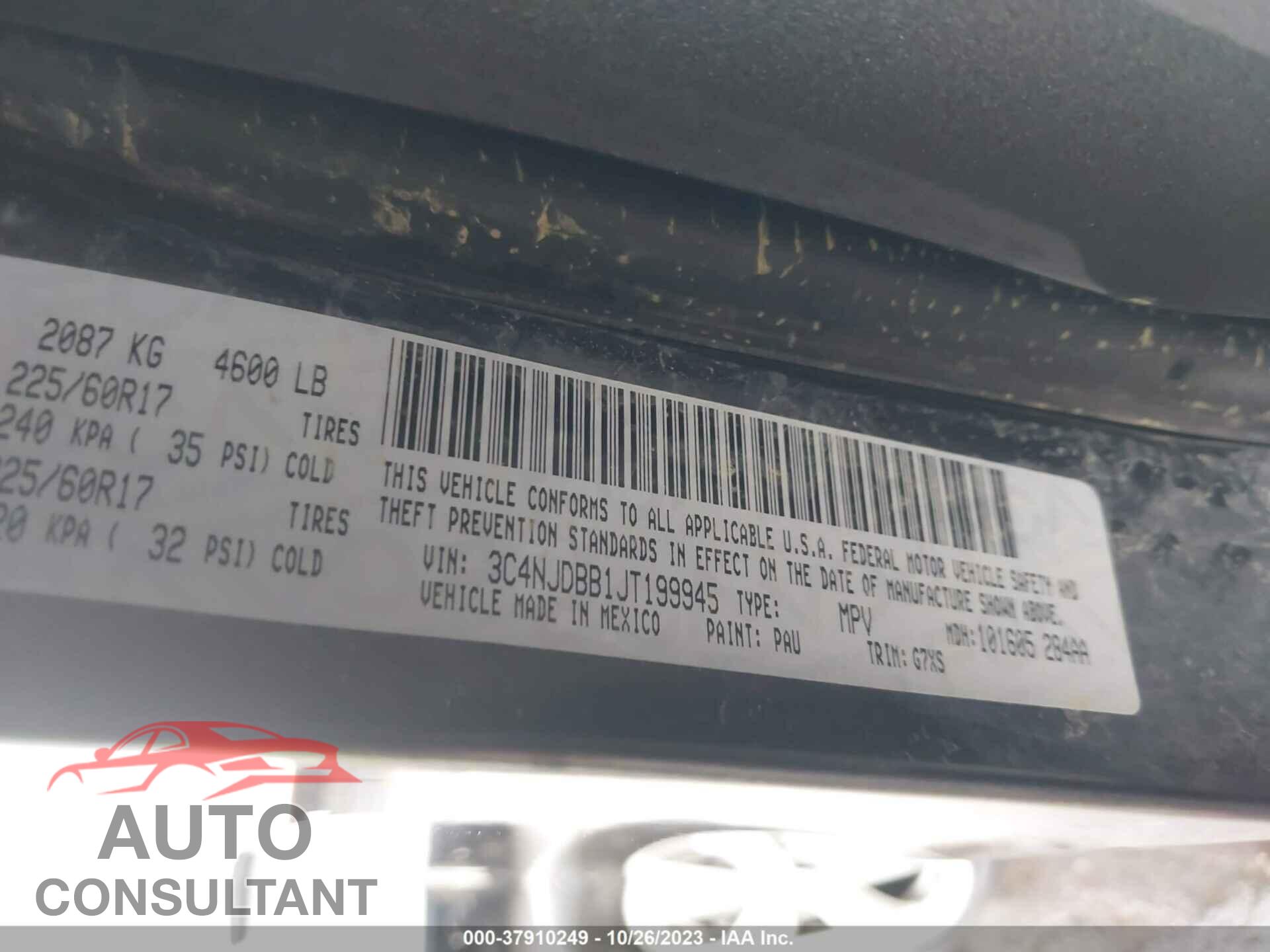 JEEP COMPASS 2018 - 3C4NJDBB1JT199945