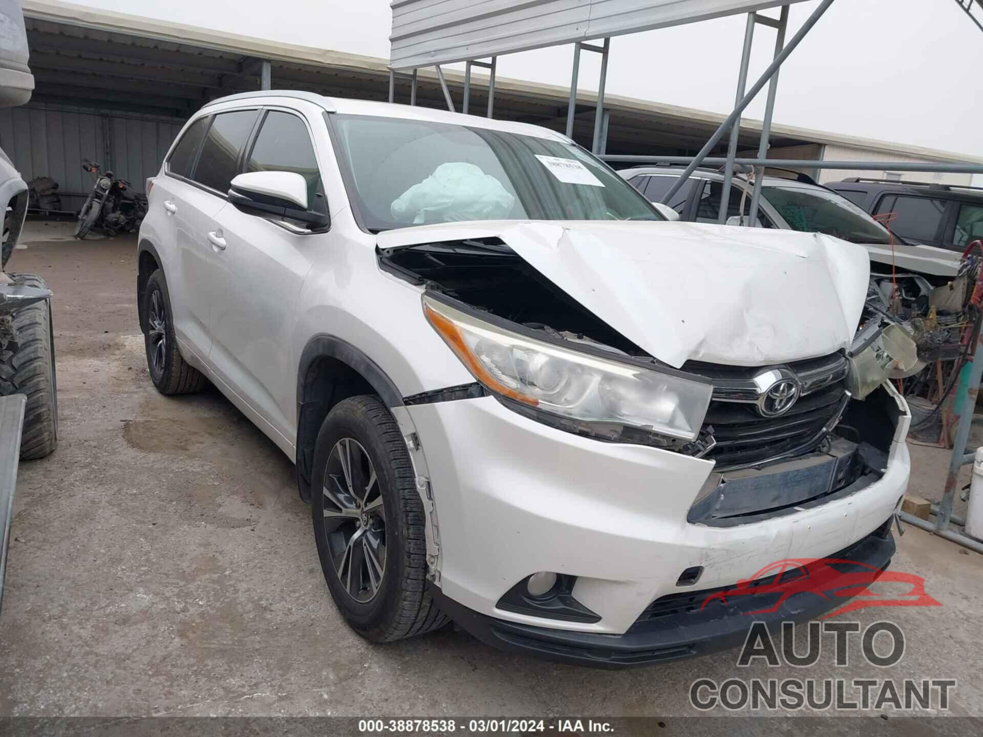 TOYOTA HIGHLANDER 2016 - 5TDKKRFH5GS160614