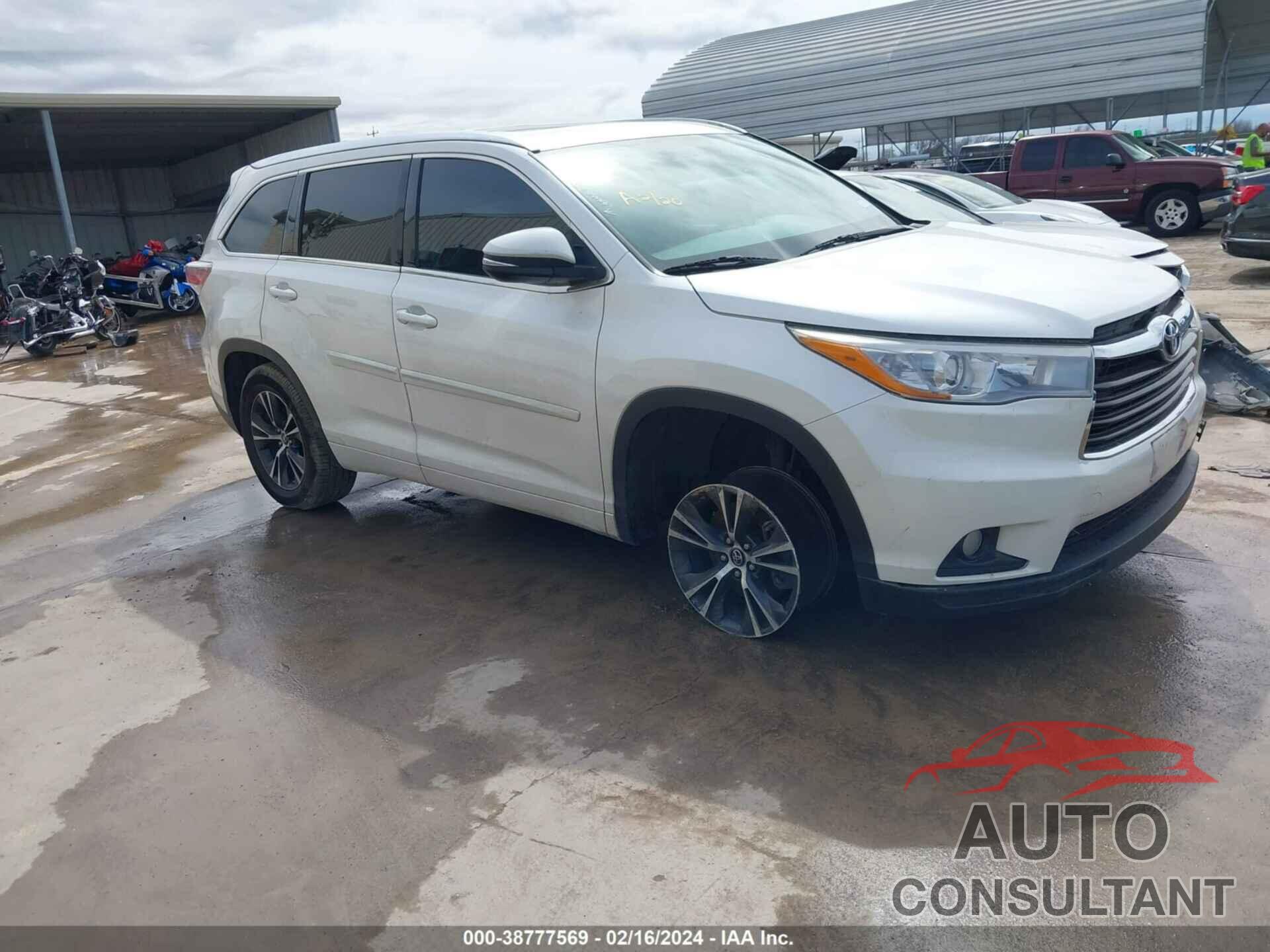 TOYOTA HIGHLANDER 2016 - 5TDKKRFH4GS167473