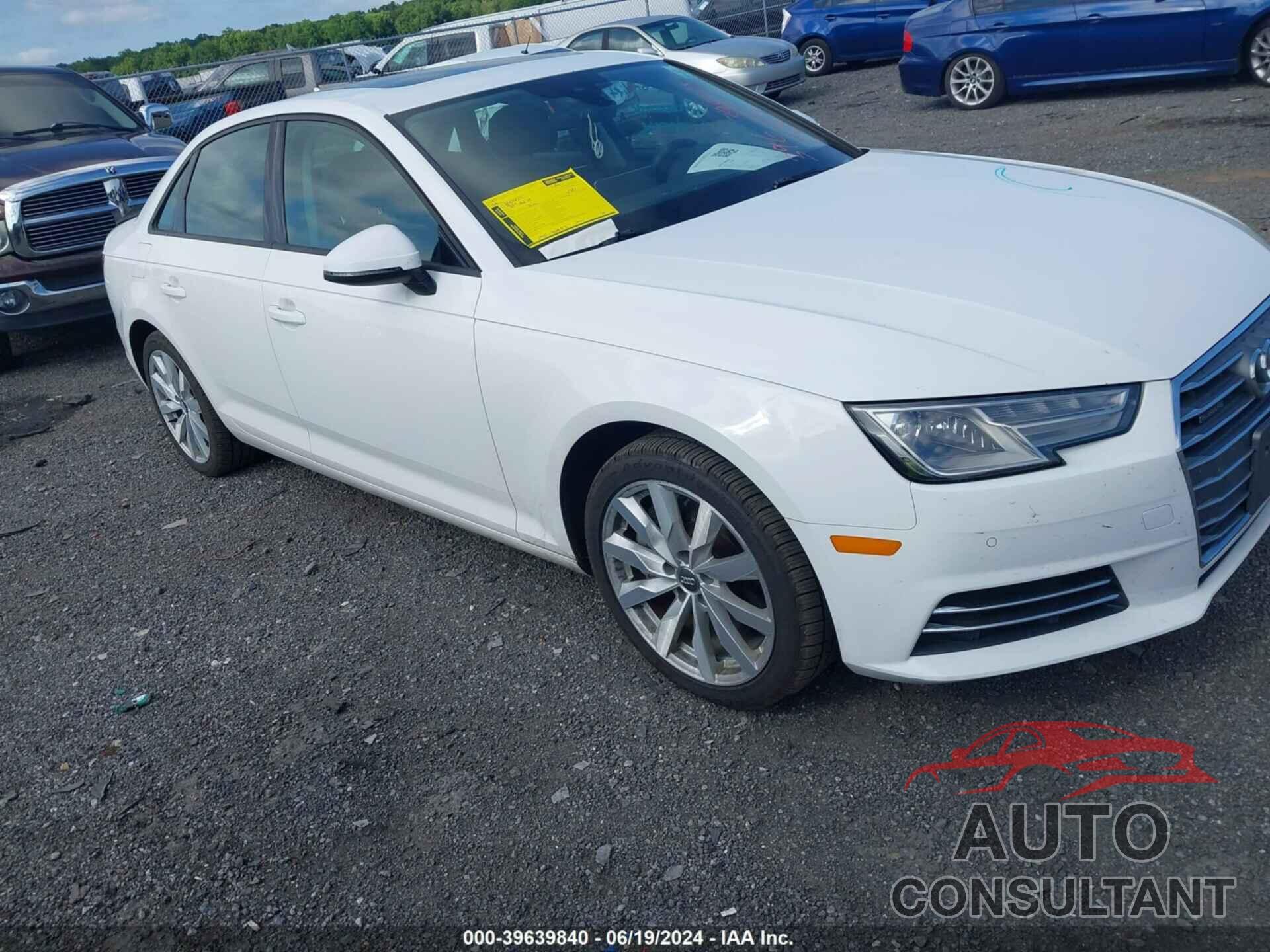 AUDI A4 2017 - WAUANAF41HN008187