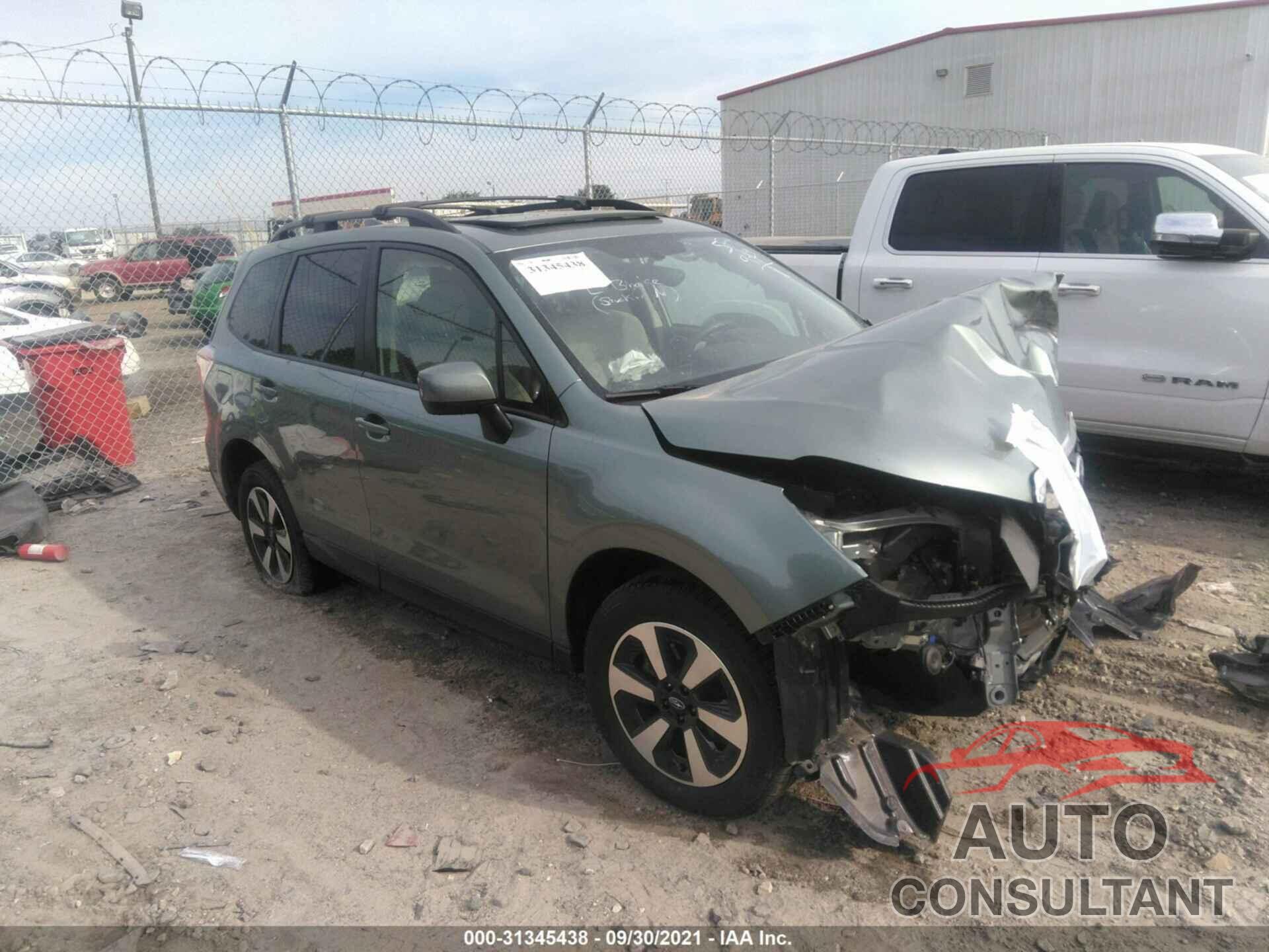 SUBARU FORESTER 2018 - JF2SJAEC9JH493213