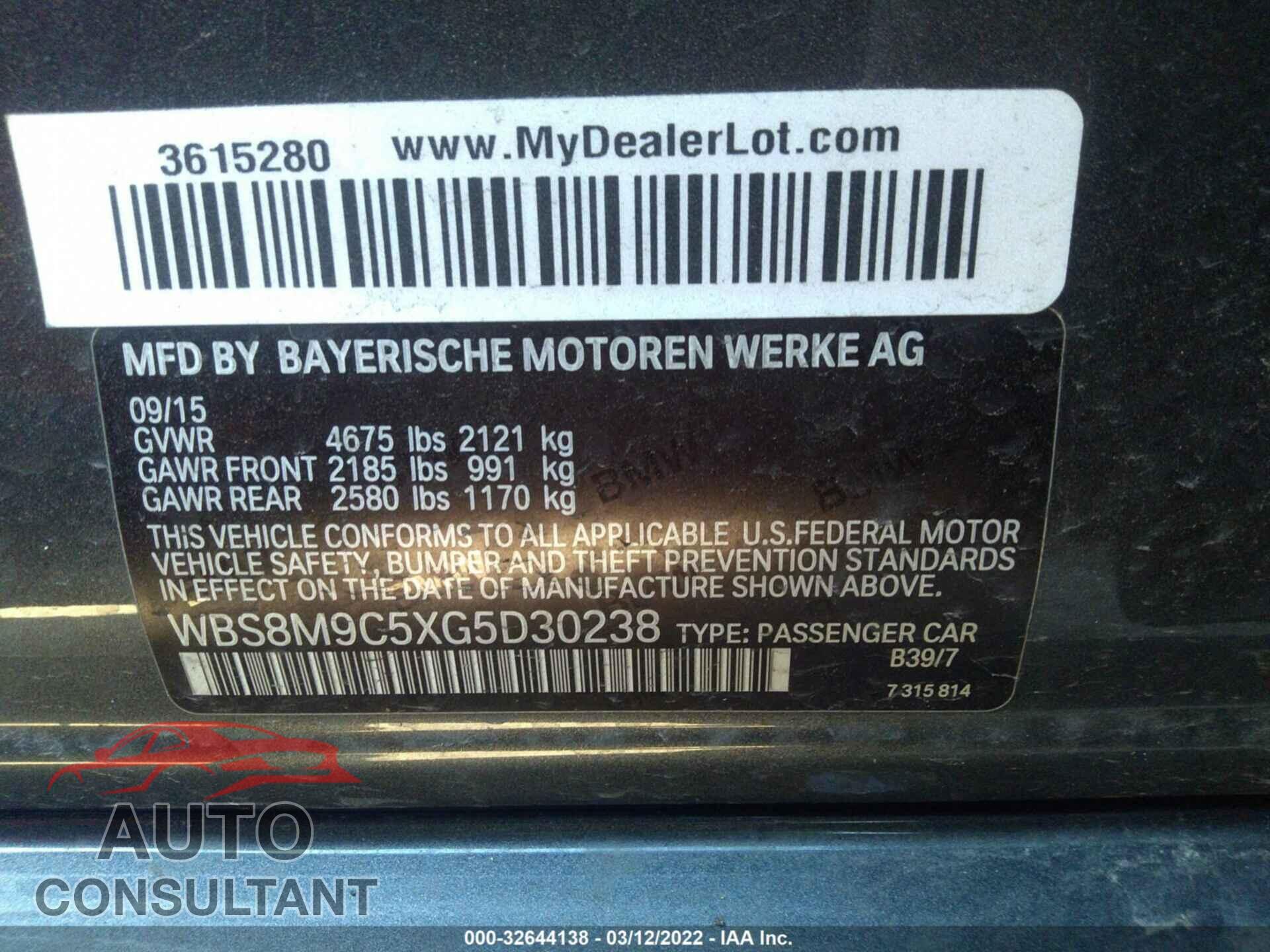 BMW M3 2016 - WBS8M9C5XG5D30238
