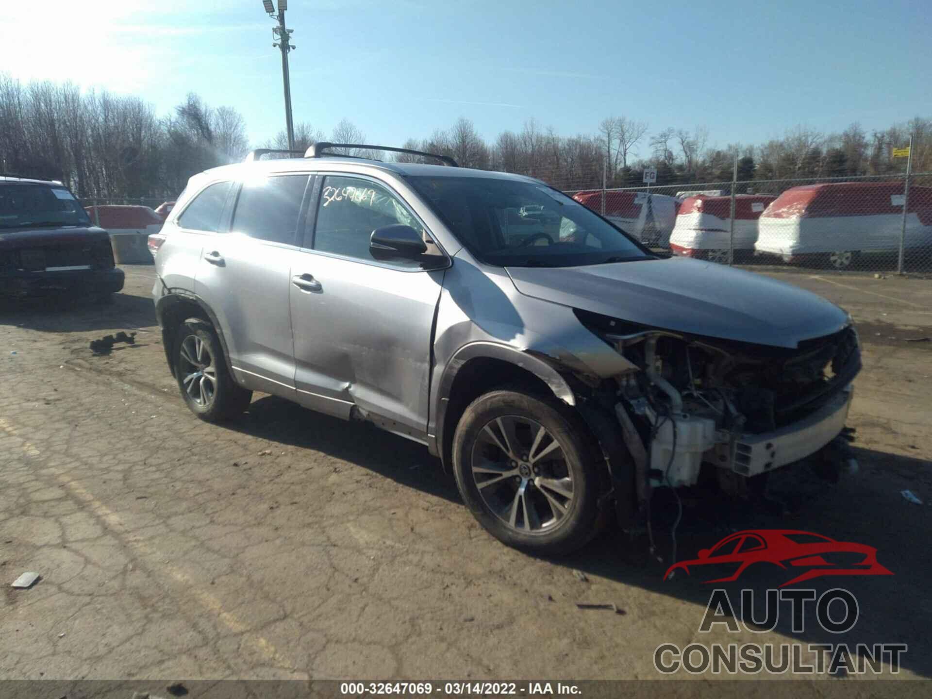 TOYOTA HIGHLANDER 2016 - 5TDJKRFH5GS255539