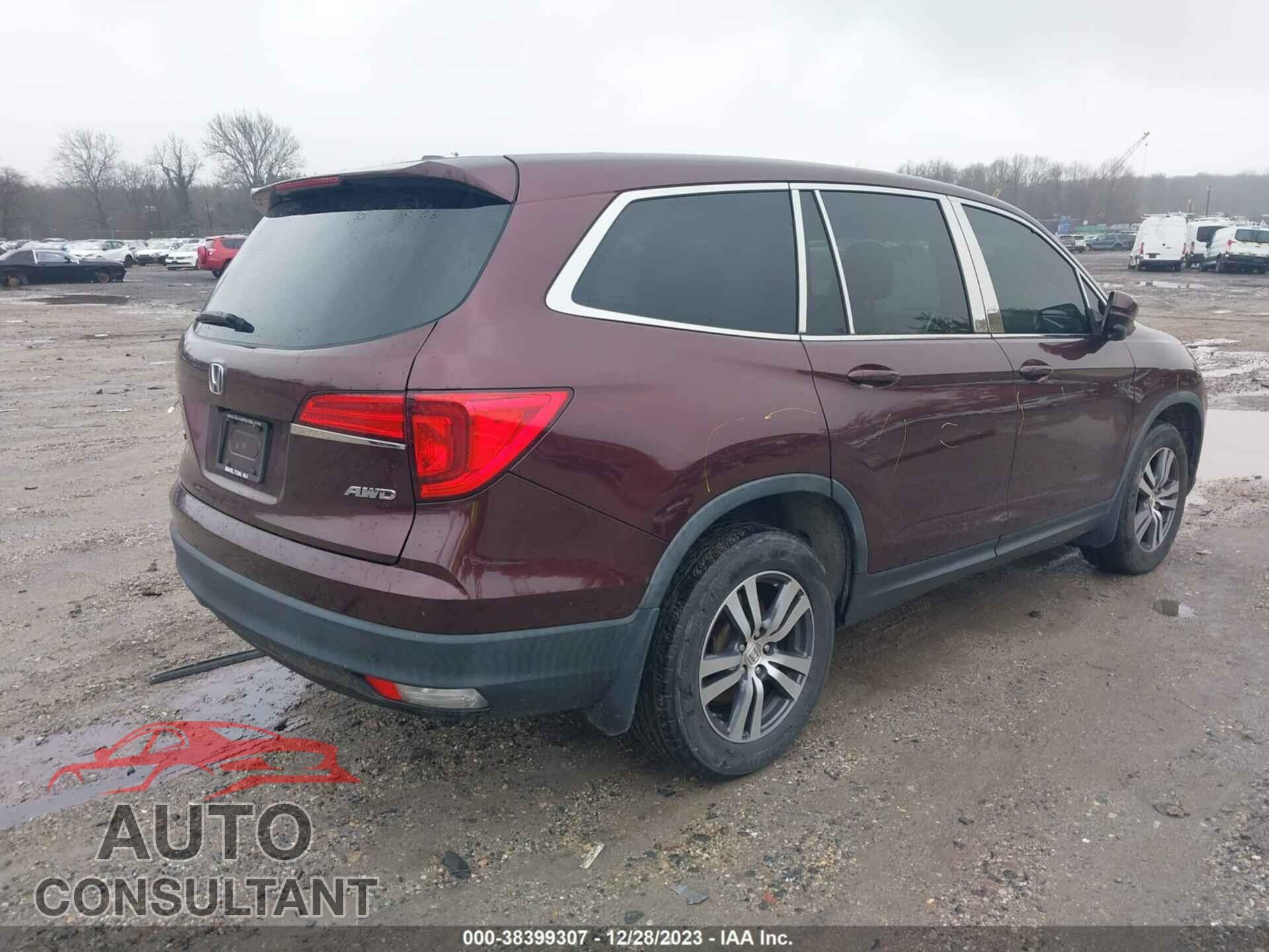 HONDA PILOT 2017 - 5FNYF6H33HB084055