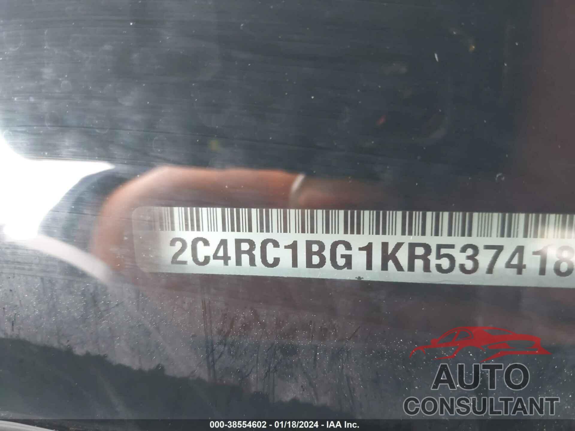 CHRYSLER PACIFICA 2019 - 2C4RC1BG1KR537418