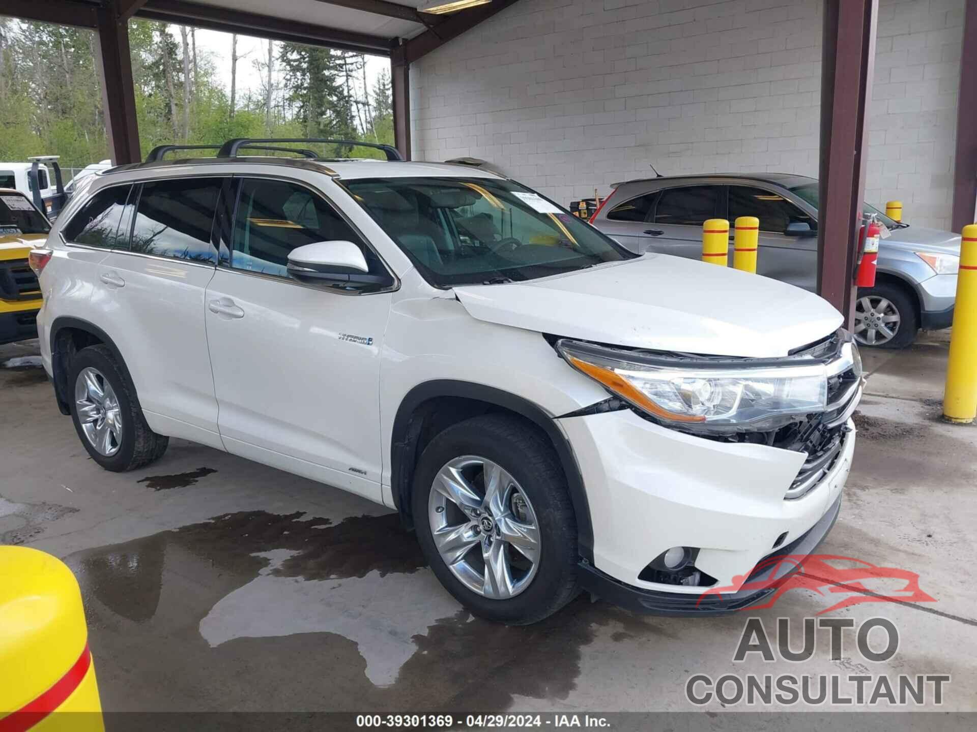 TOYOTA HIGHLANDER HYBRID 2016 - 5TDDCRFH6GS014678