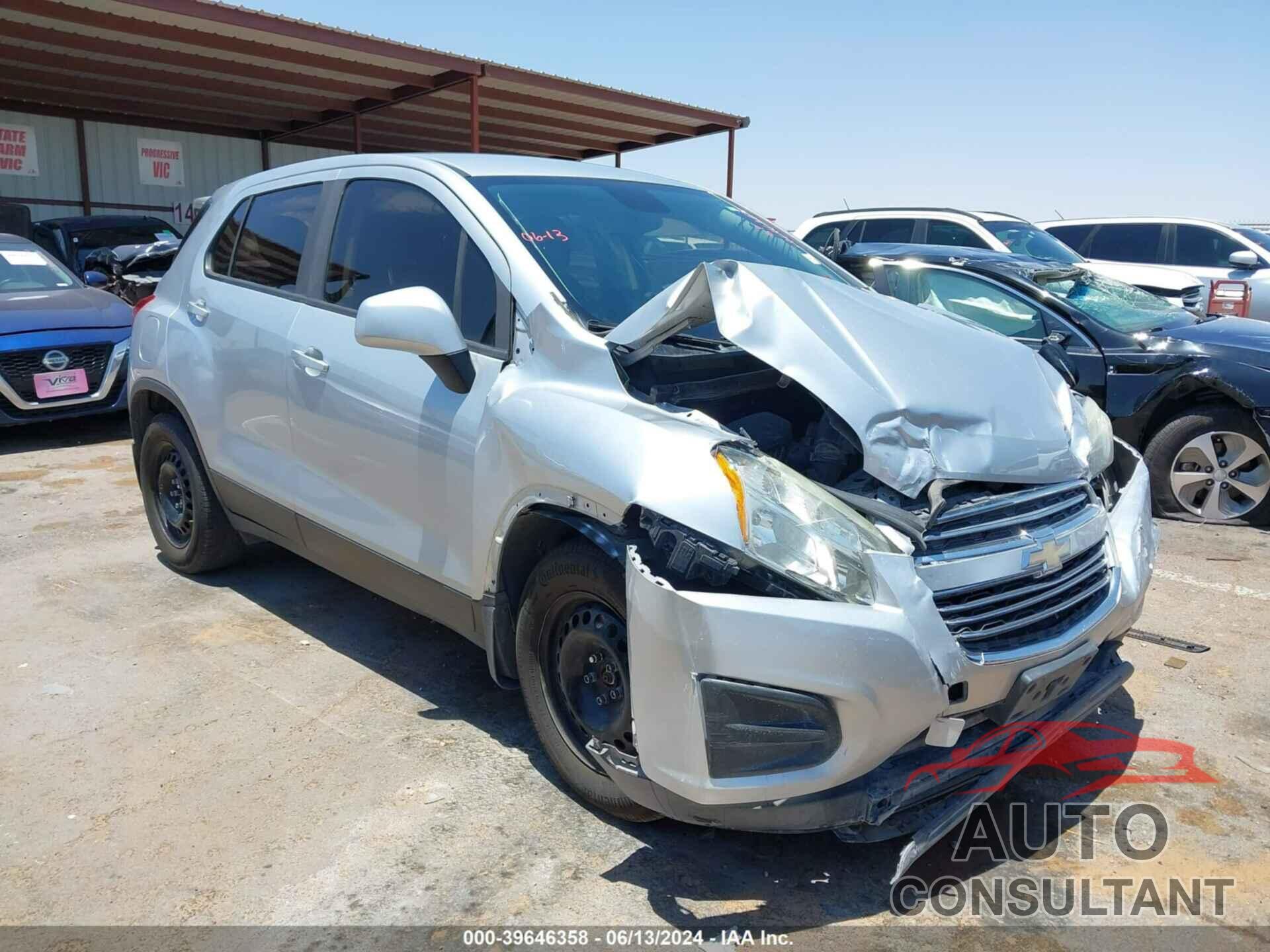 CHEVROLET TRAX 2016 - 3GNCJKSB1GL262781