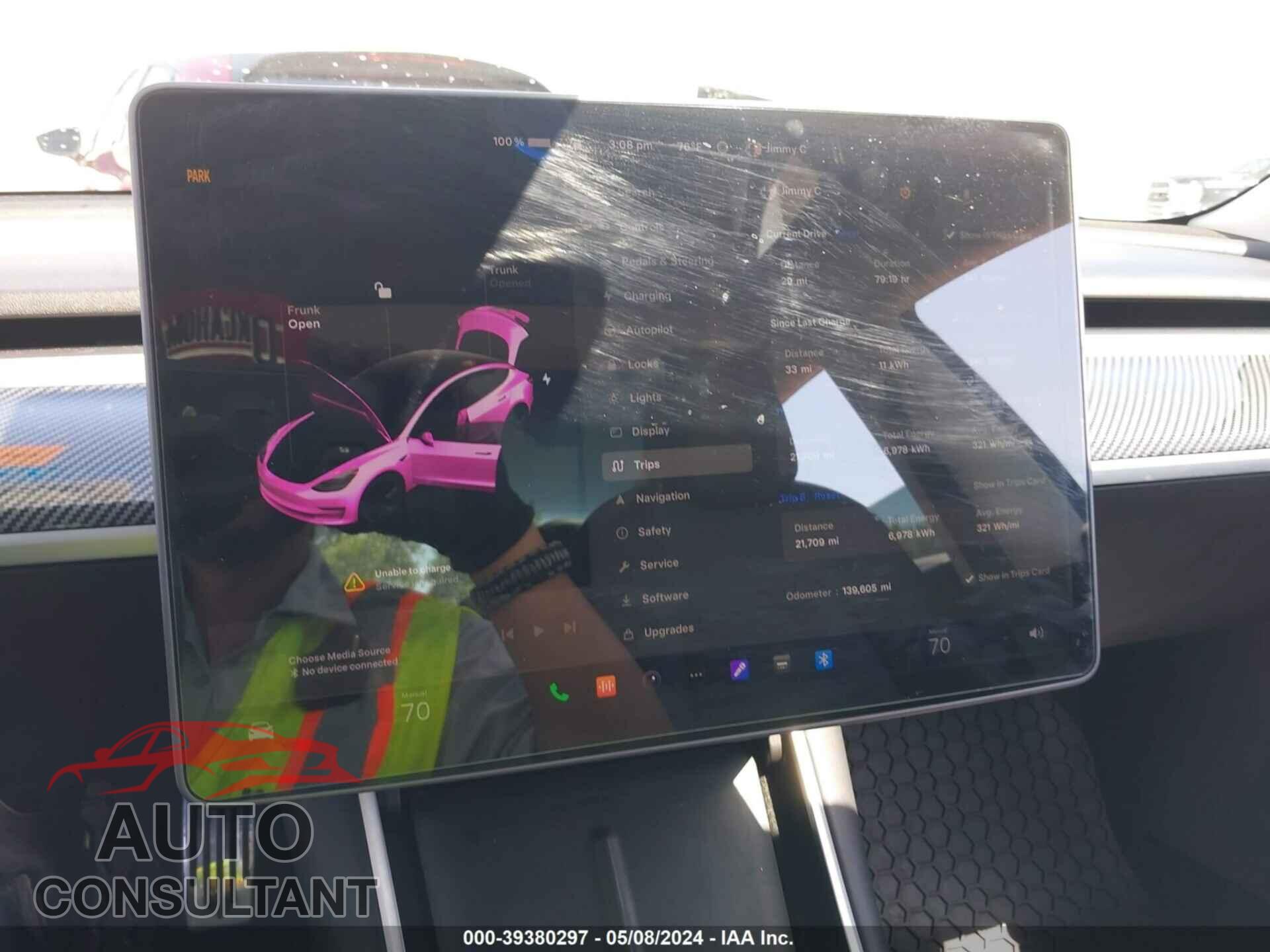 TESLA MODEL 3 2018 - 5YJ3E1EB9JF054608