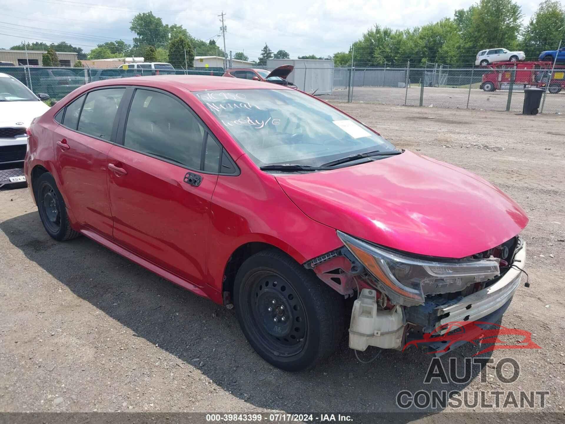 TOYOTA COROLLA 2020 - JTDEPRAE3LJ042659