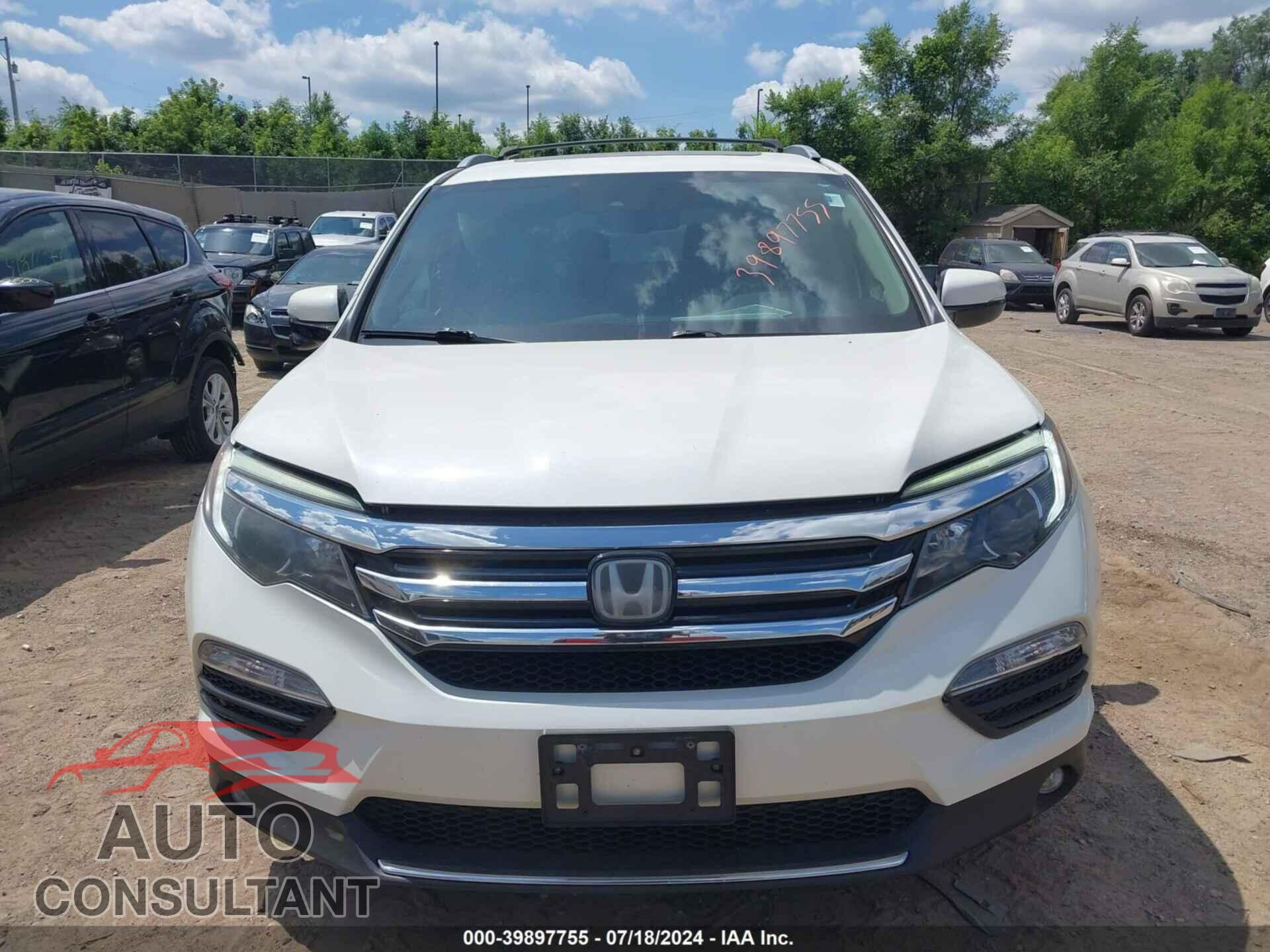 HONDA PILOT 2016 - 5FNYF6H96GB076597
