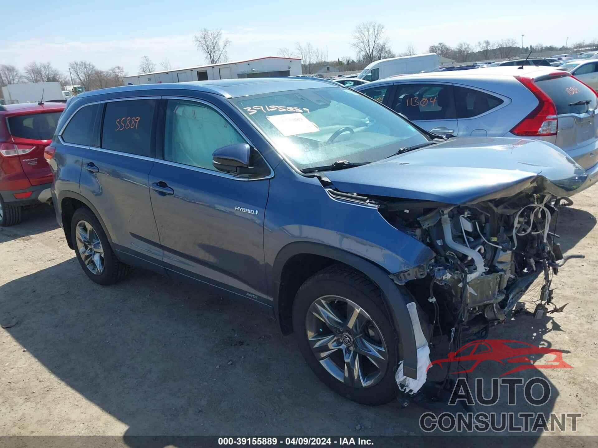 TOYOTA HIGHLANDER HYBRID 2019 - 5TDDGRFH2KS074292