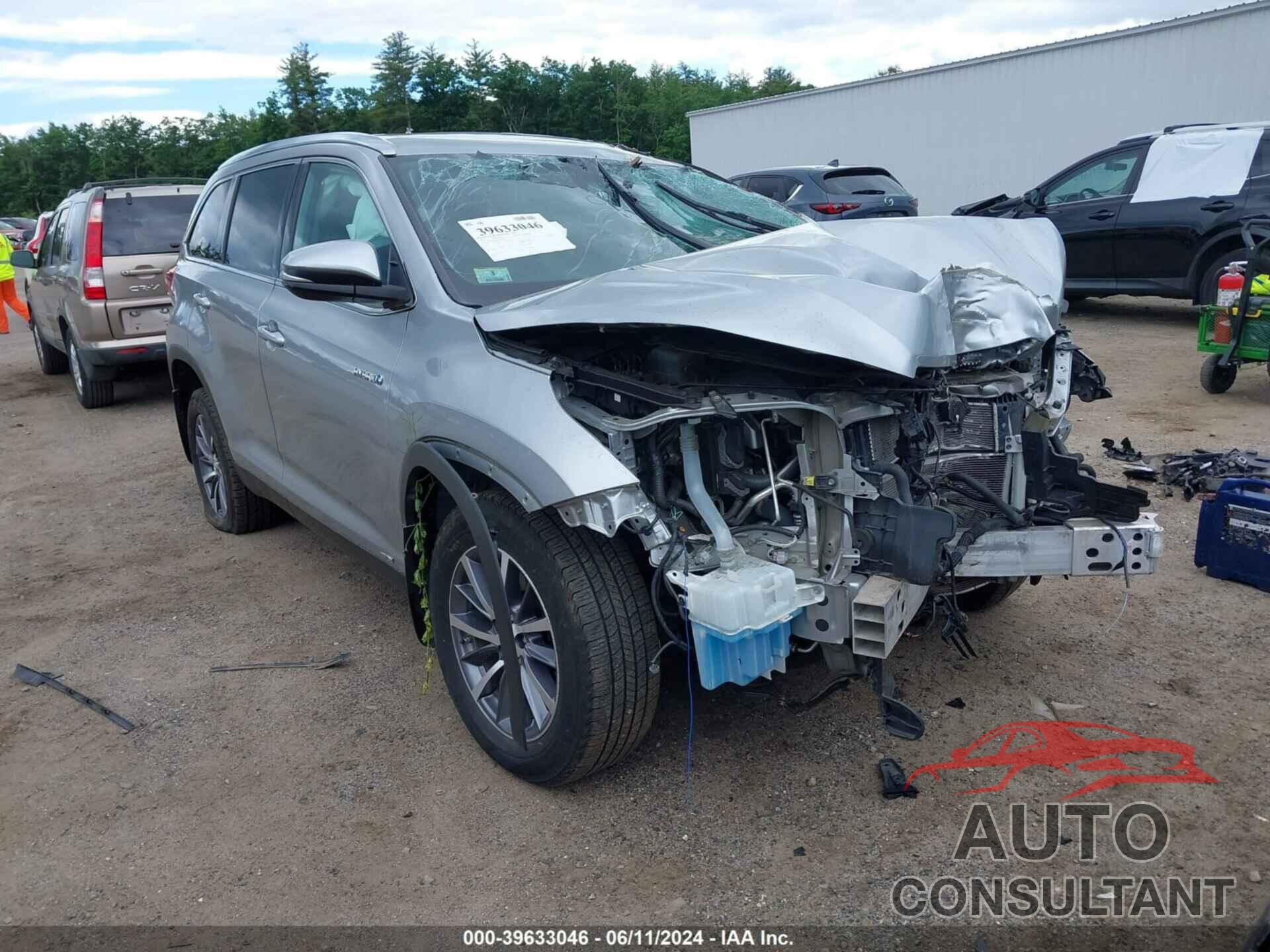 TOYOTA HIGHLANDER HYBRID 2019 - 5TDJGRFHXKS054830