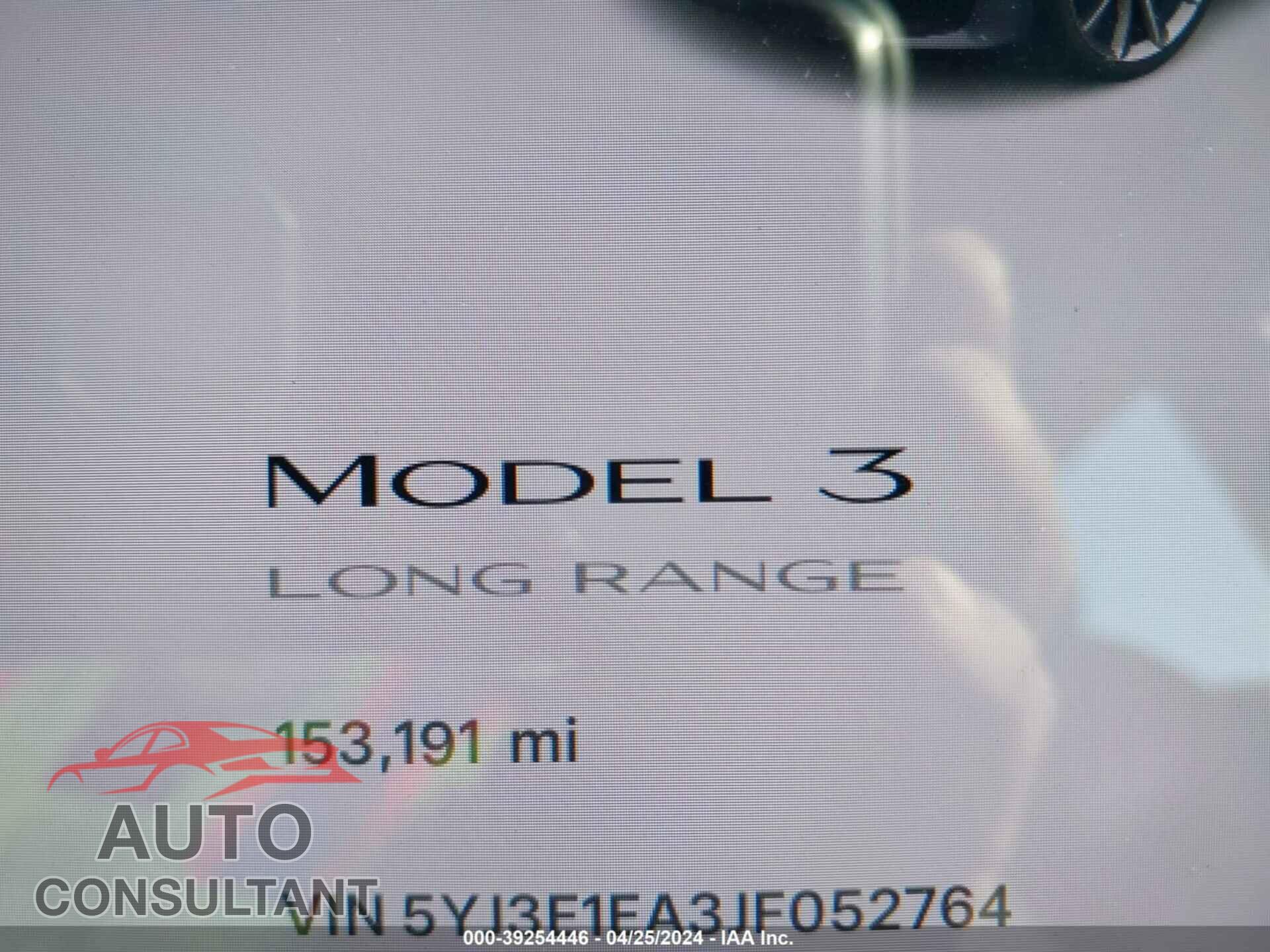 TESLA MODEL 3 2018 - 5YJ3E1EA3JF052764