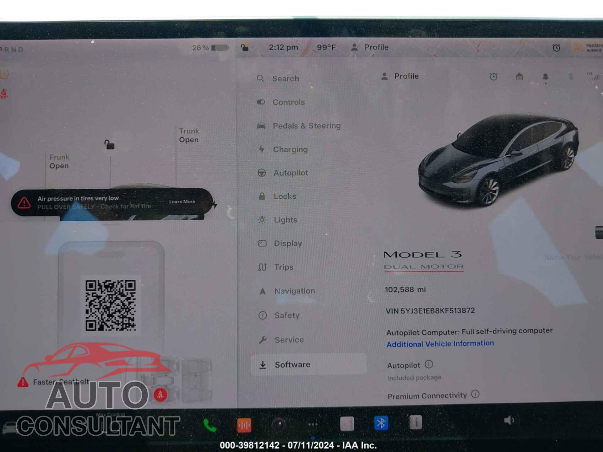 TESLA MODEL 3 2019 - 5YJ3E1EB8KF513872