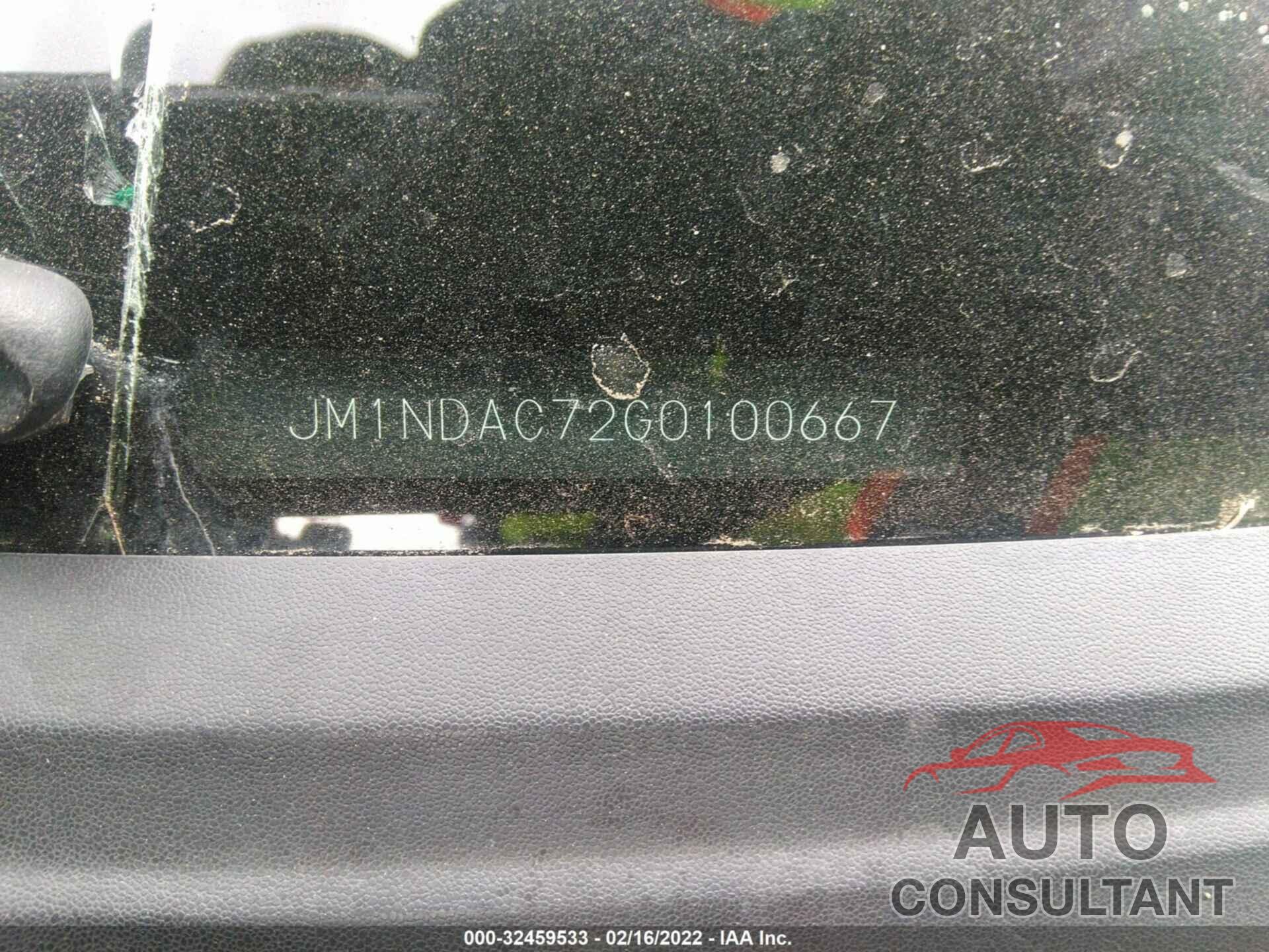 MAZDA MX-5 MIATA 2016 - JM1NDAC72G0100667