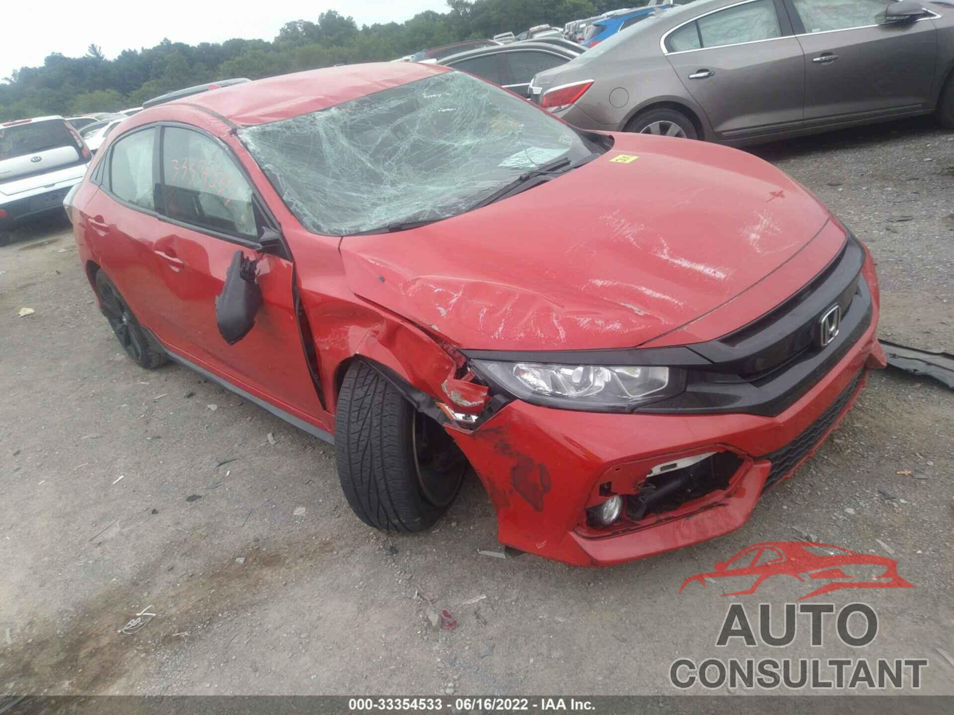 HONDA CIVIC HATCHBACK 2018 - SHHFK7H41JU401966