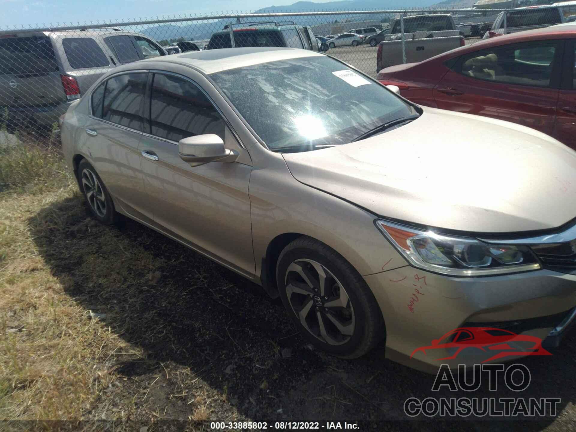 HONDA ACCORD SEDAN 2016 - 1HGCR2F7XGA124446