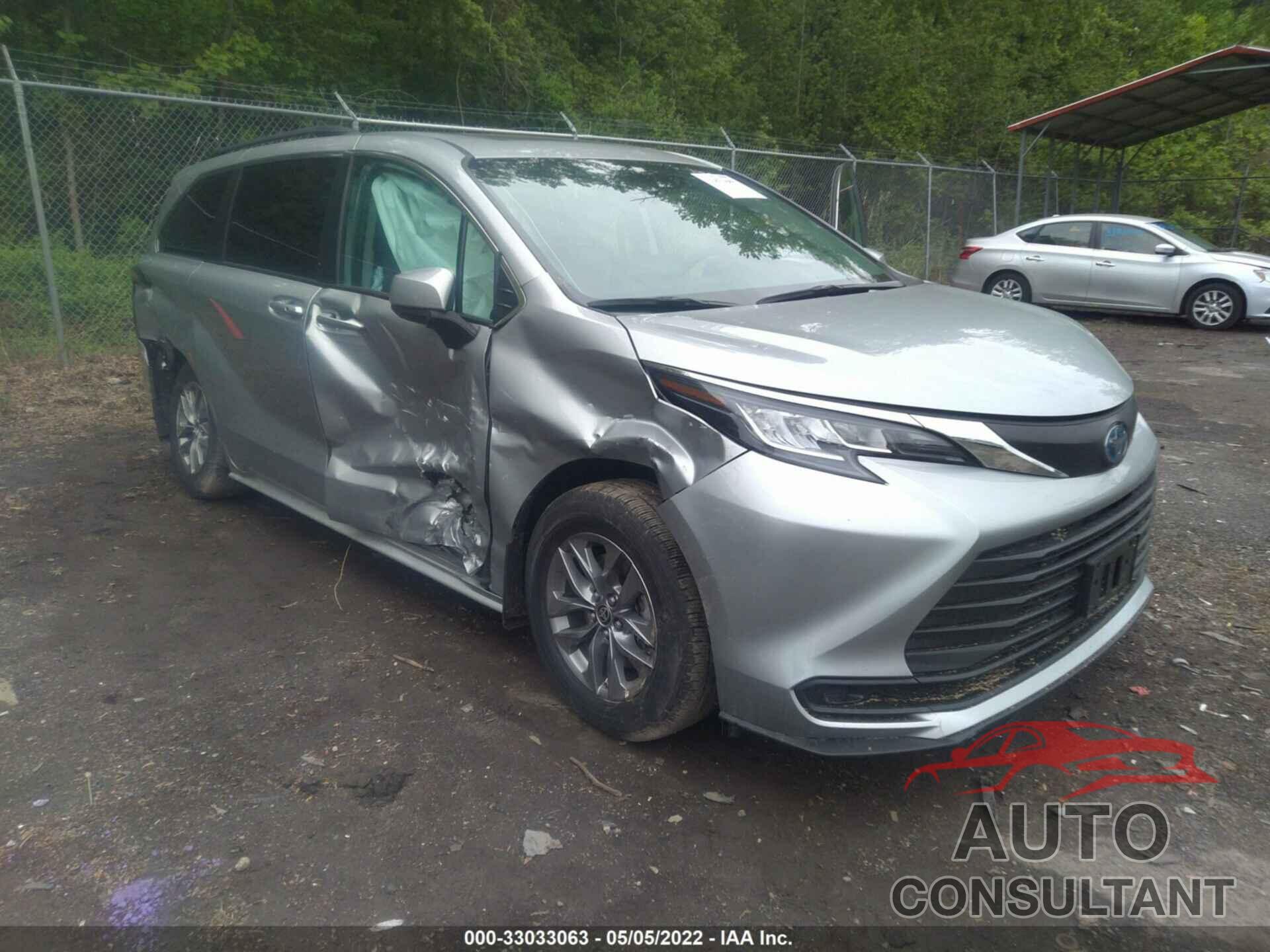 TOYOTA SIENNA 2021 - 5TDBRKEC6MS031494