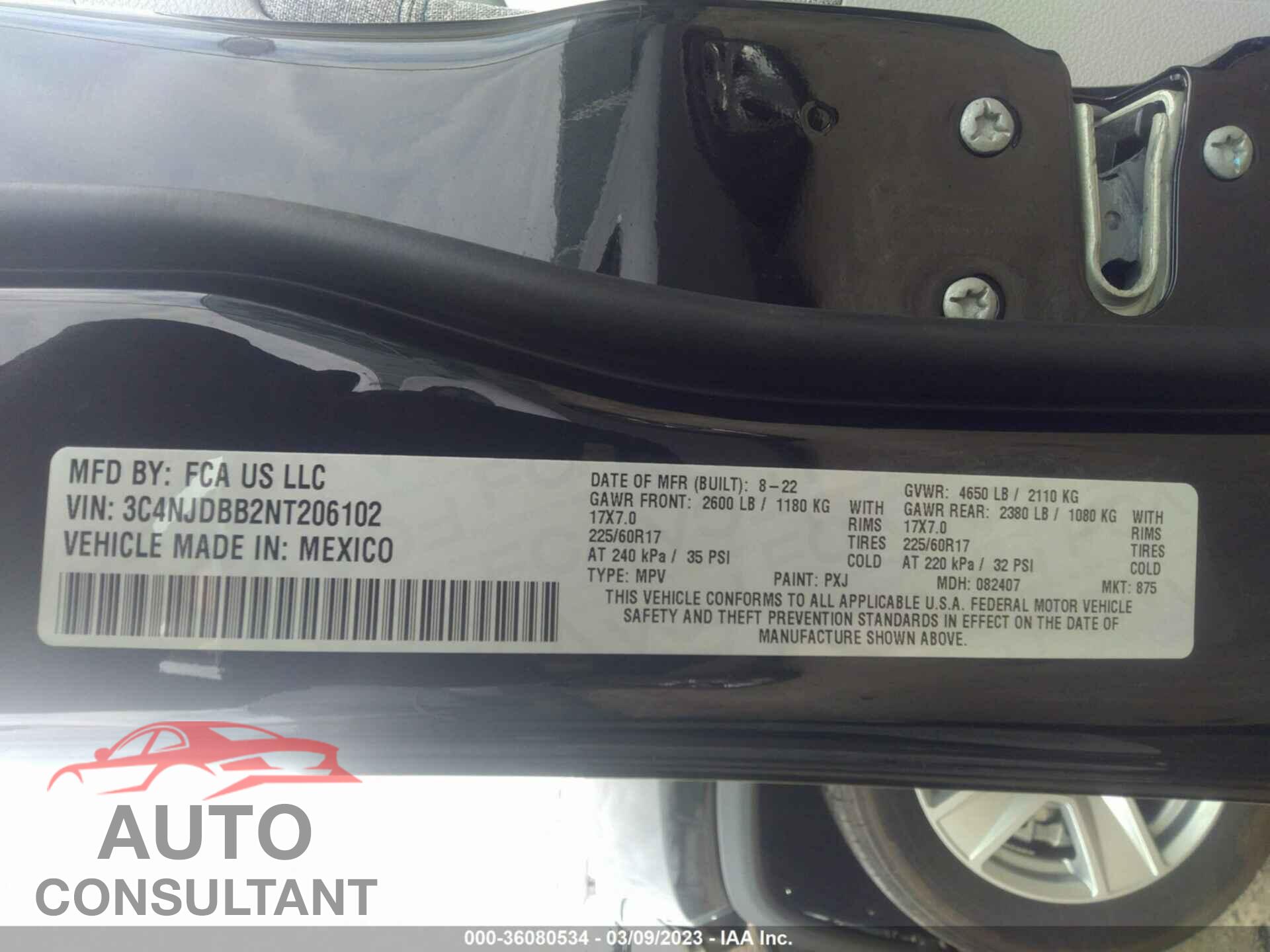 JEEP COMPASS 2022 - 3C4NJDBB2NT206102