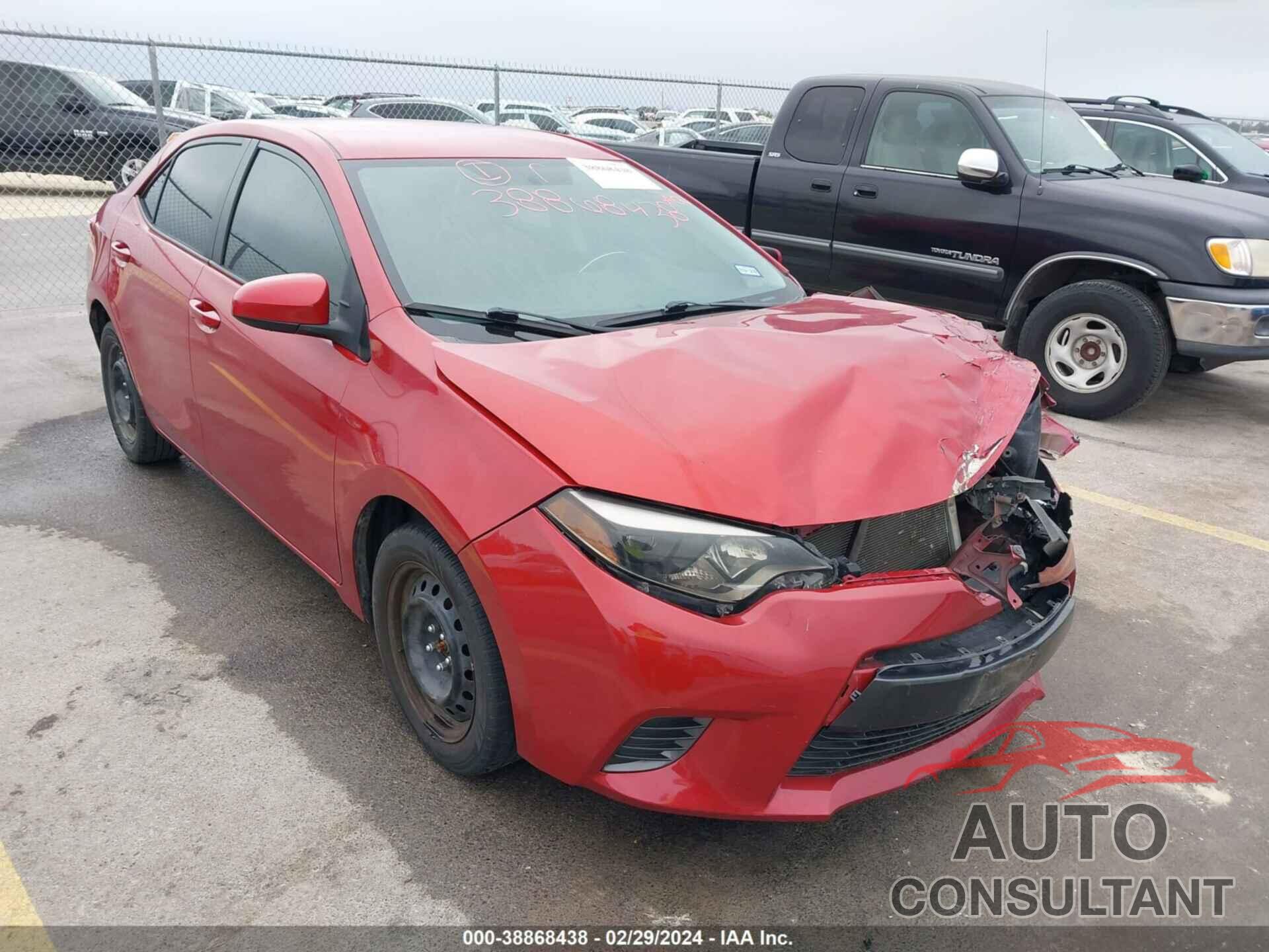 TOYOTA COROLLA 2016 - 5YFBURHE4GP405277
