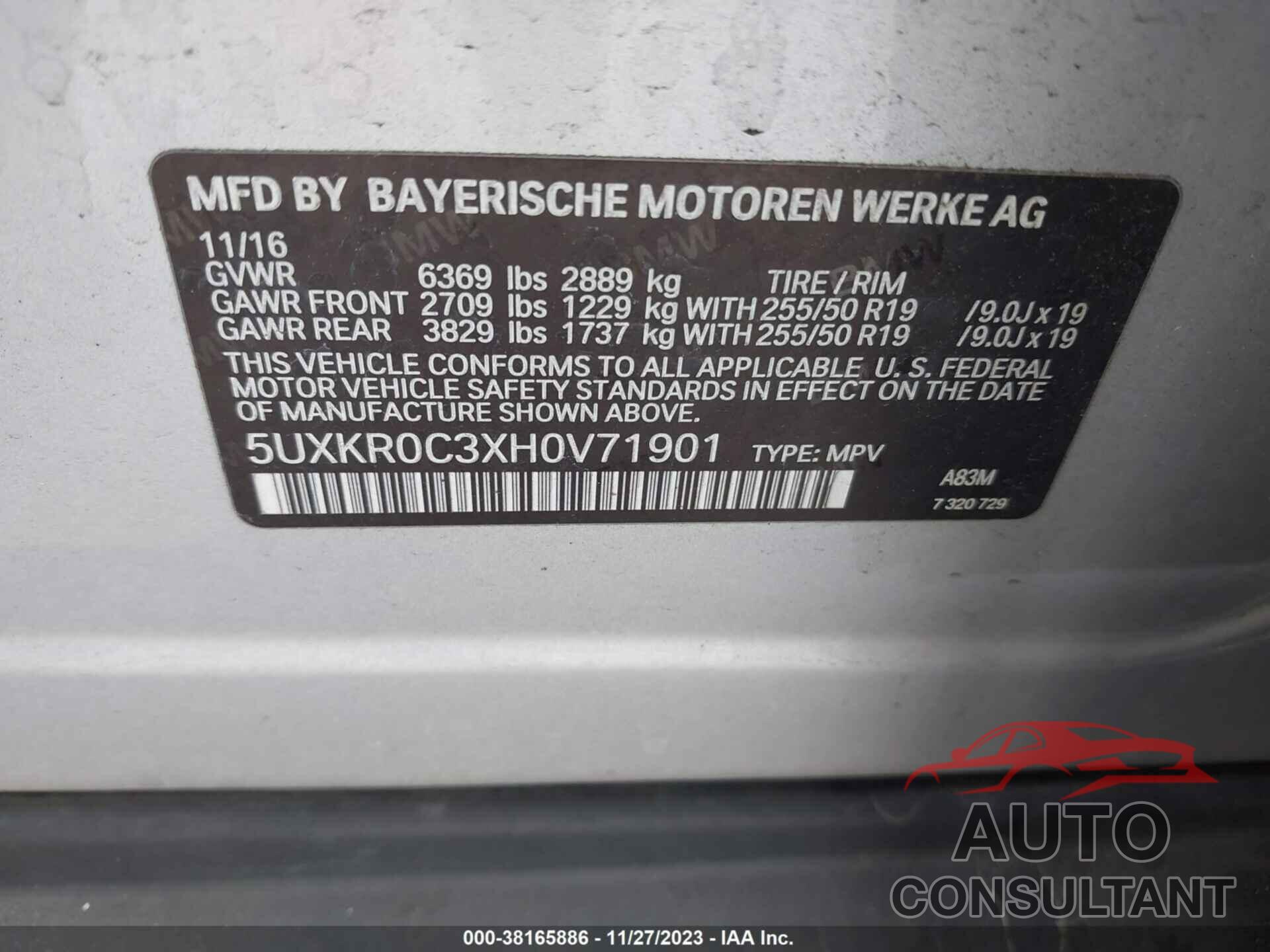 BMW X5 2017 - 5UXKR0C3XH0V71901