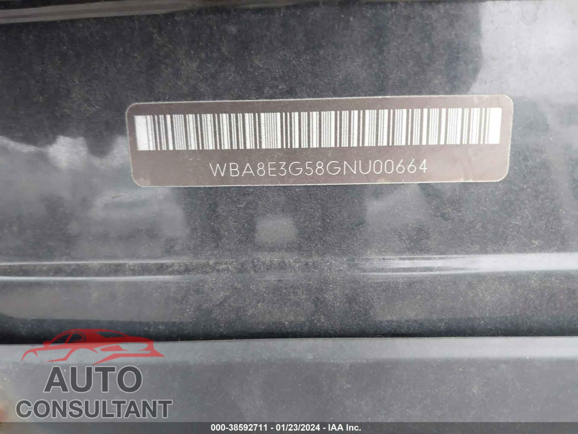 BMW 328I 2016 - WBA8E3G58GNU00664