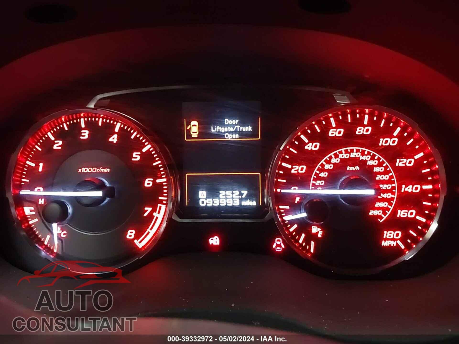 SUBARU WRX 2017 - JF1VA1B67H9815979