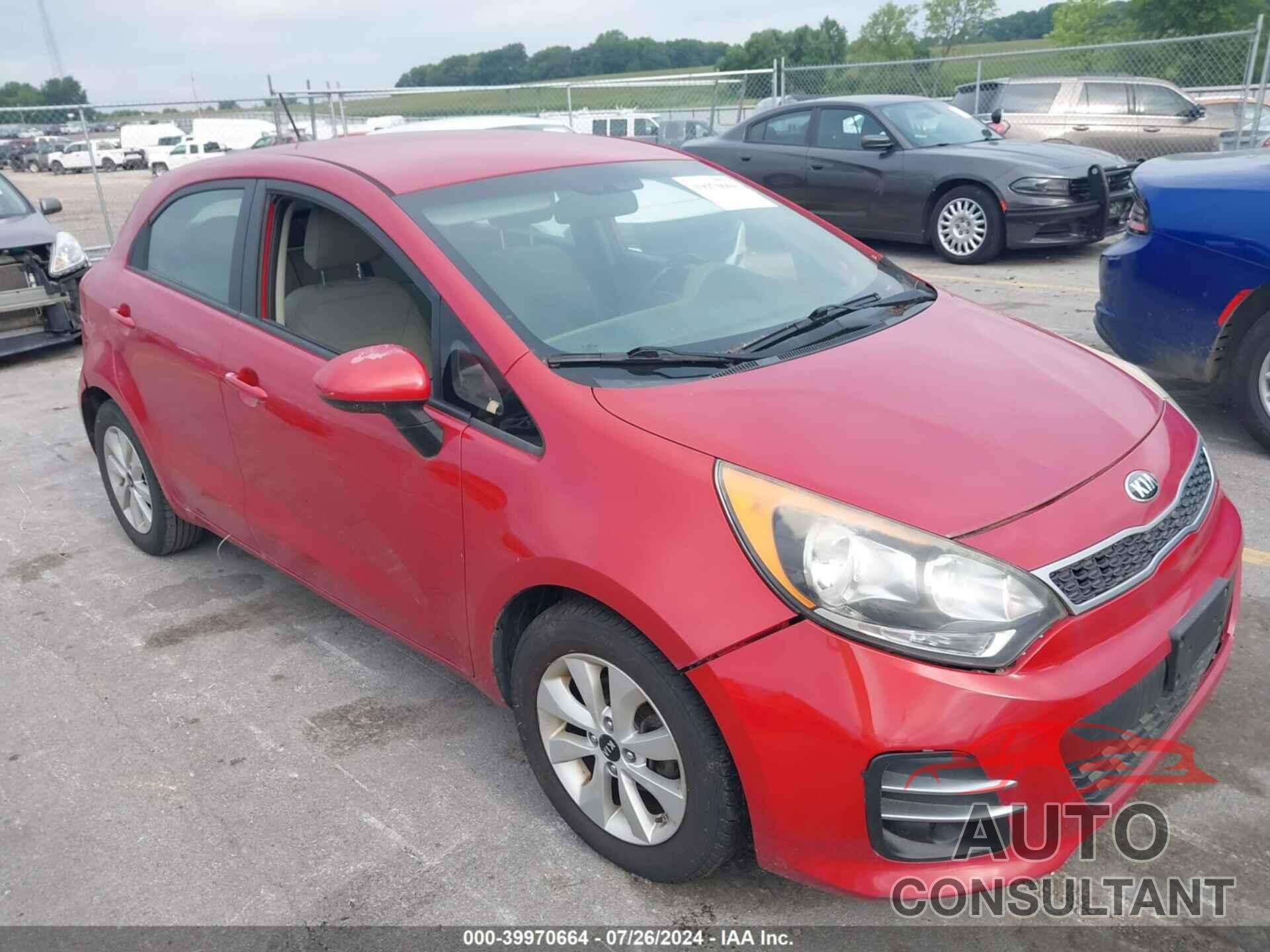 KIA RIO 2016 - KNADN5A3XG6675058