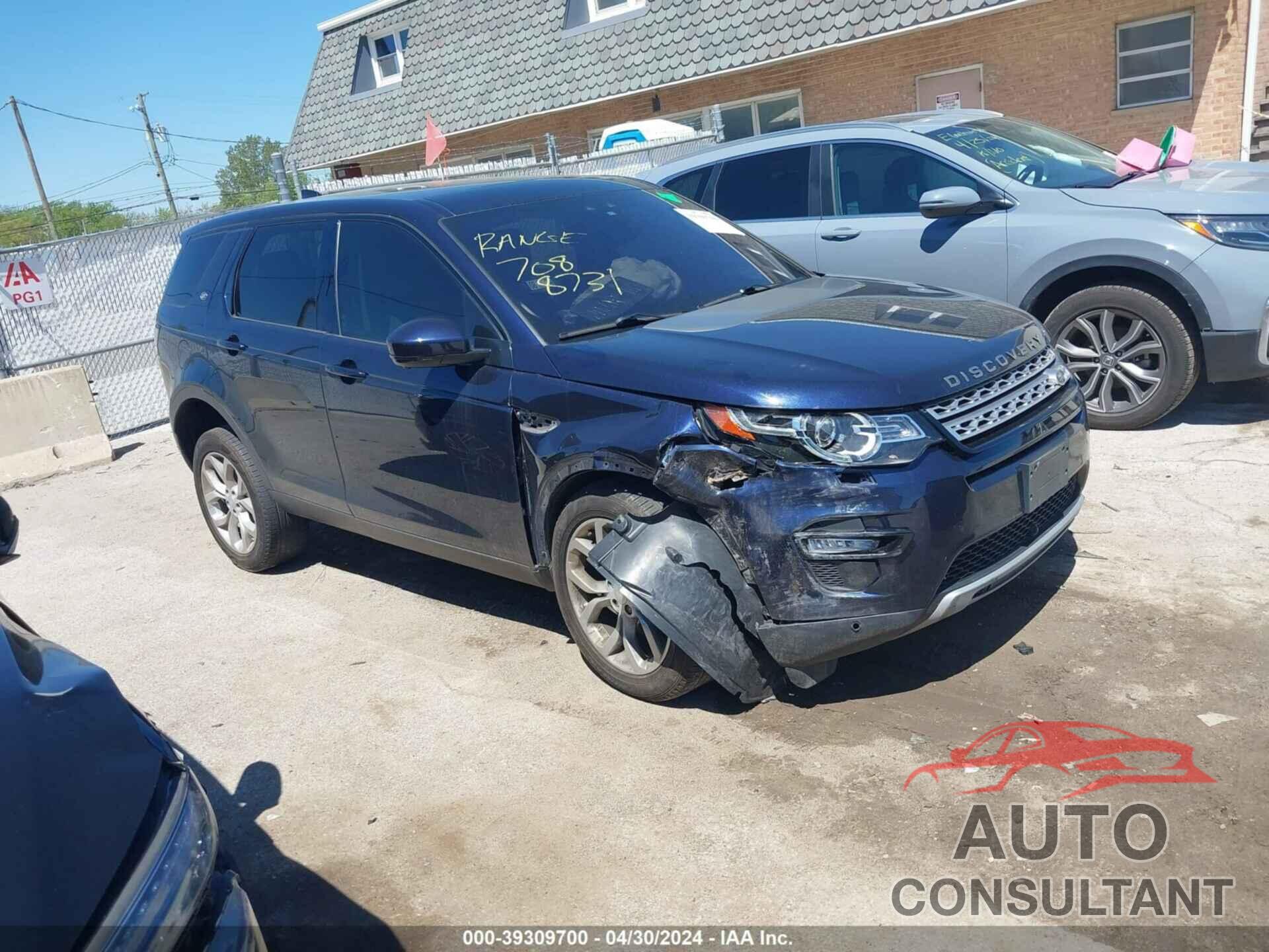 LAND ROVER DISCOVERY SPORT 2019 - SALCR2FX8KH799588