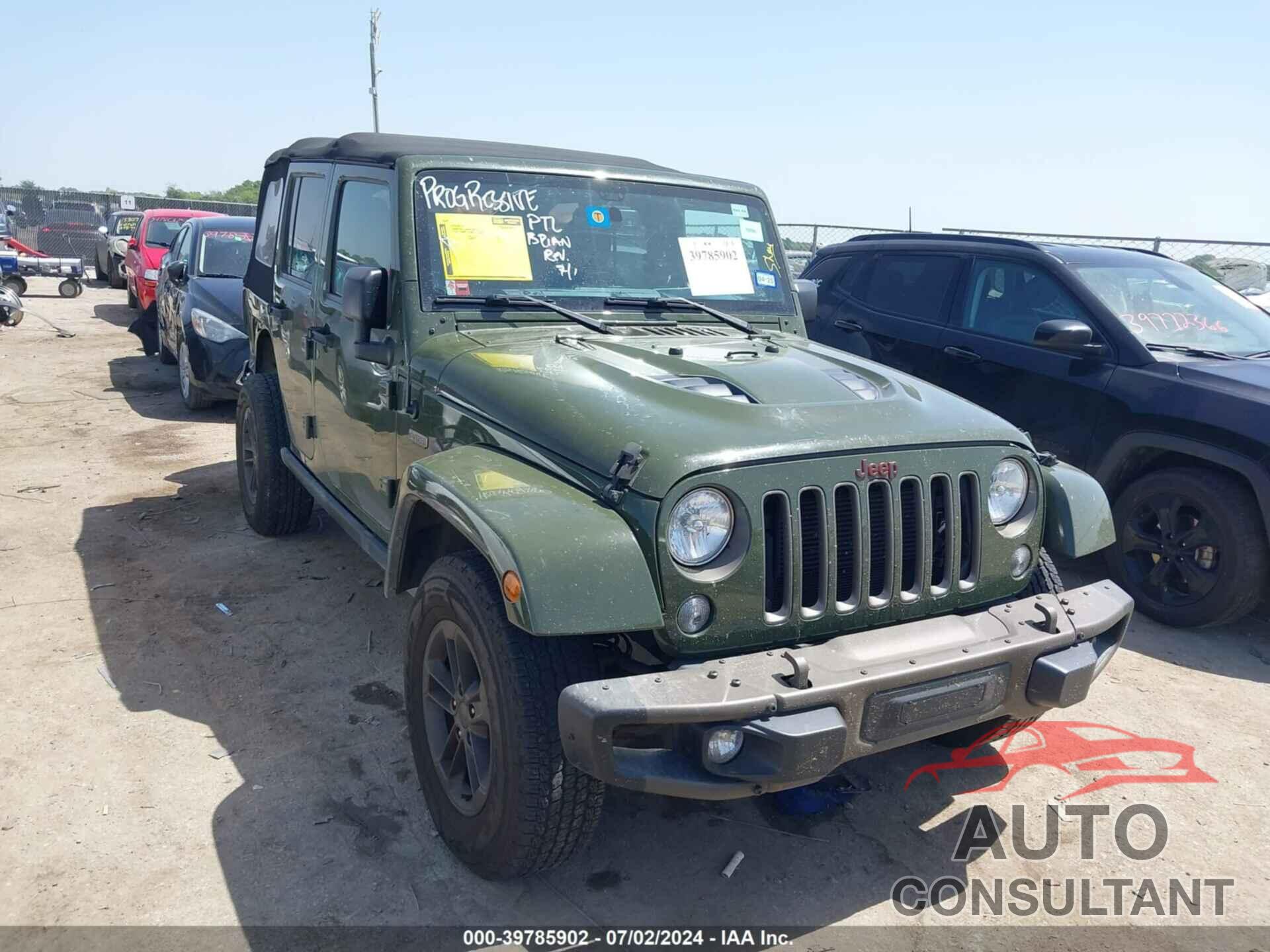 JEEP WRANGLER UNLIMITED 2016 - 1C4HJWEG9GL285881