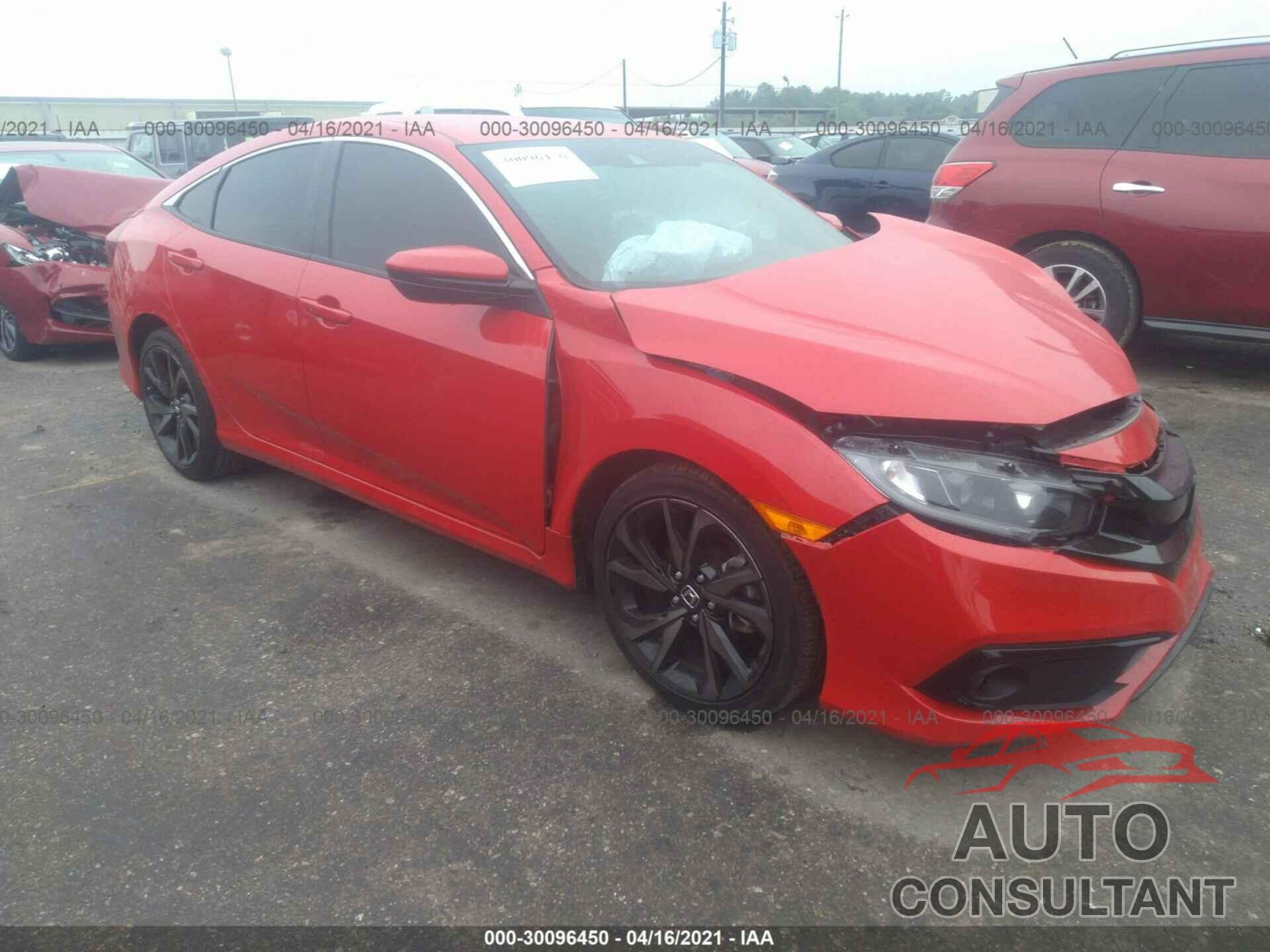 HONDA CIVIC SEDAN 2019 - 2HGFC2F82KH597680