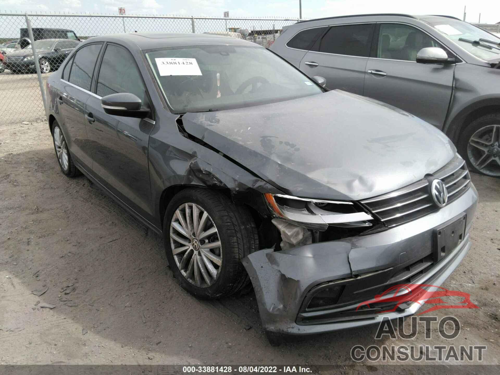 VOLKSWAGEN JETTA SEDAN 2016 - 3VWL07AJ4GM214975