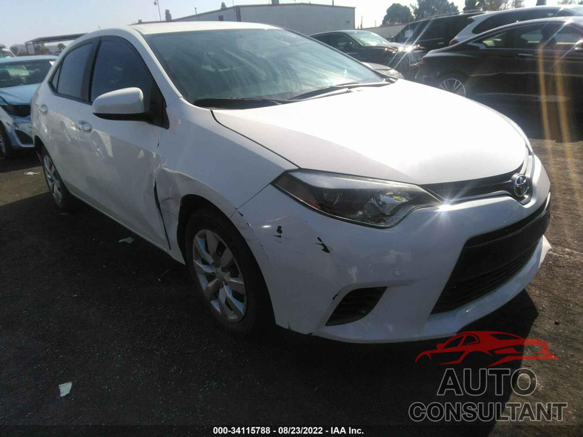 TOYOTA COROLLA 2016 - 5YFBURHE2GP482732