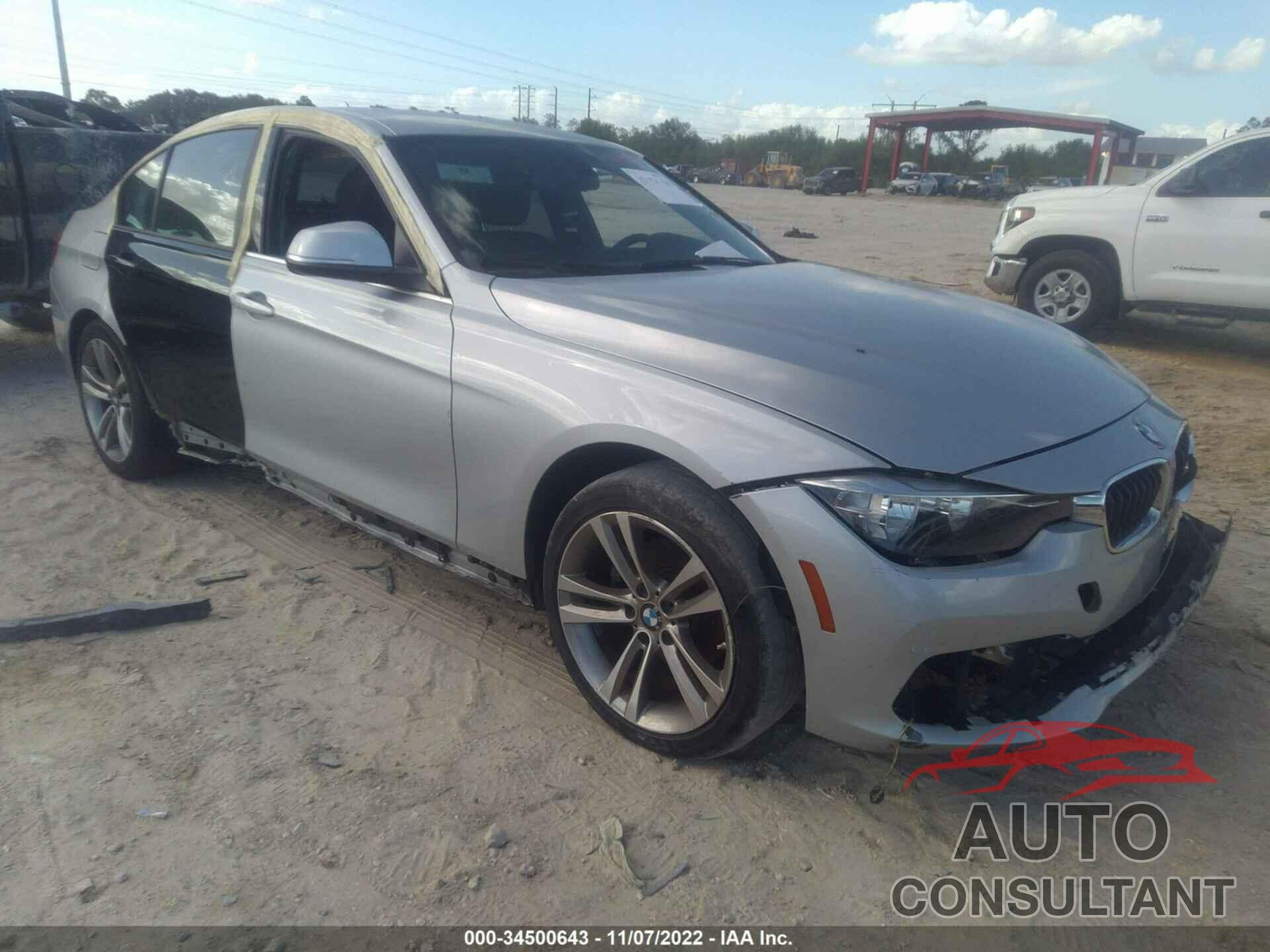 BMW 3 SERIES 2017 - WBA8B9G31HNU54643