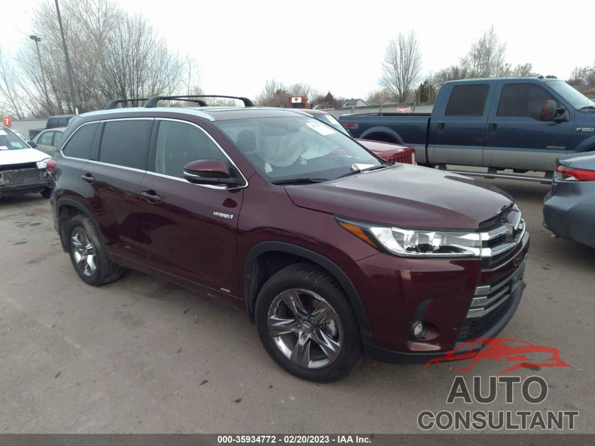 TOYOTA HIGHLANDER 2019 - 5TDDGRFH8KS073096